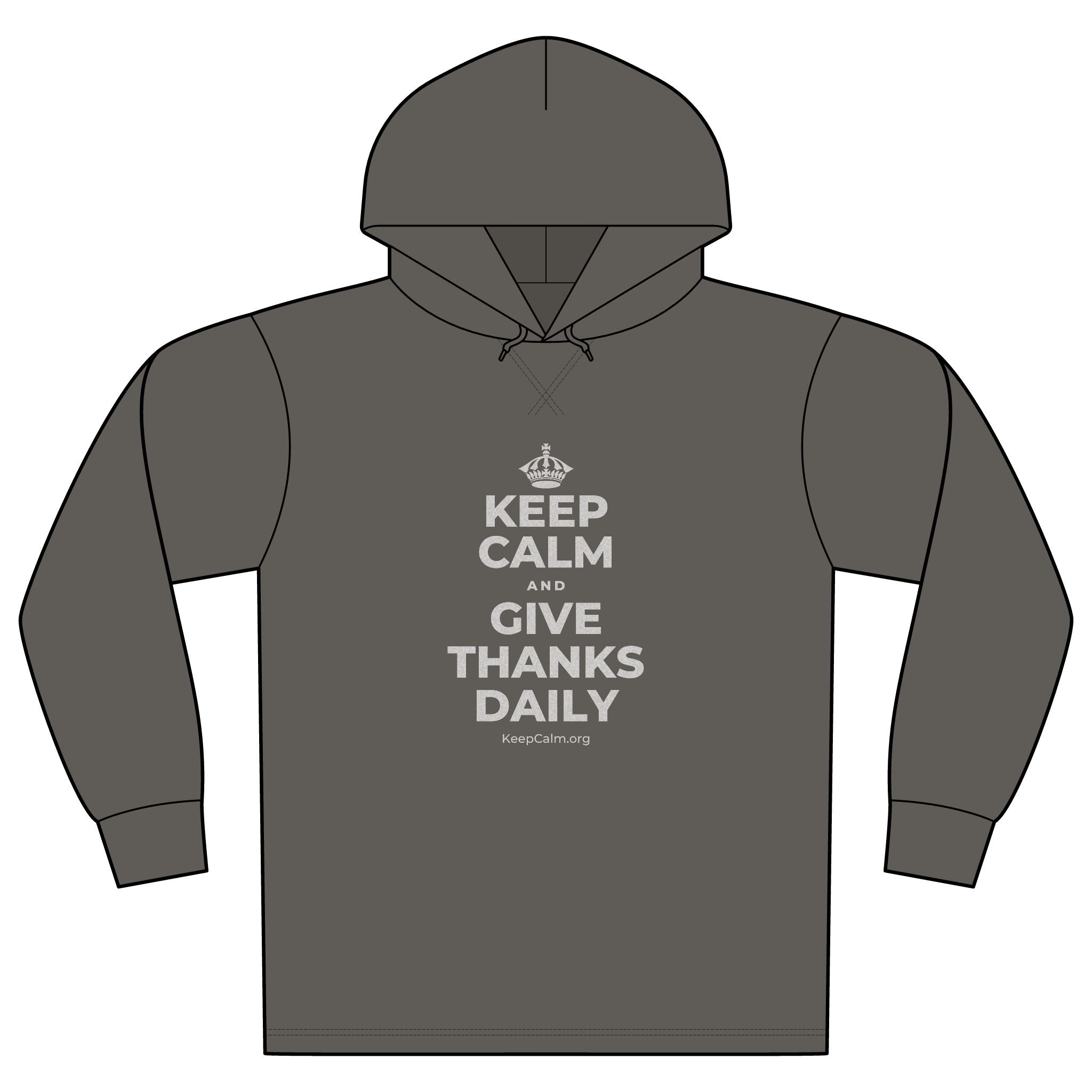 KEEP CALM AND GIVE THANKS DAILY Organic Hoodie Tee
