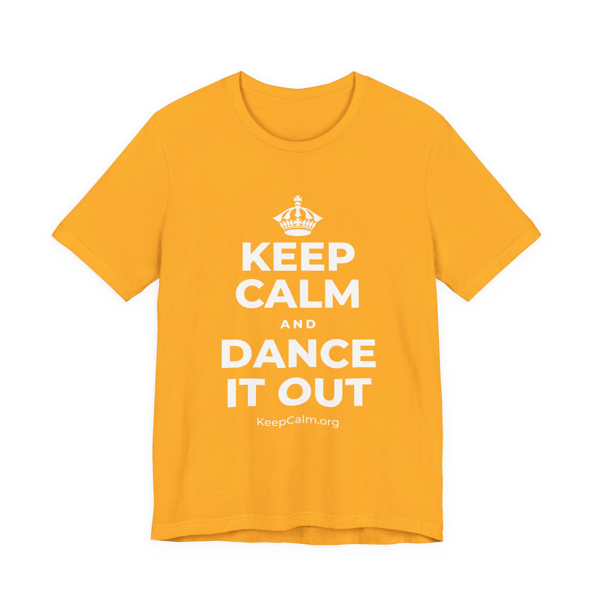 KEEP CALM AND DANCE IT OUT T-Shirt (Baby Blue–Silver)
