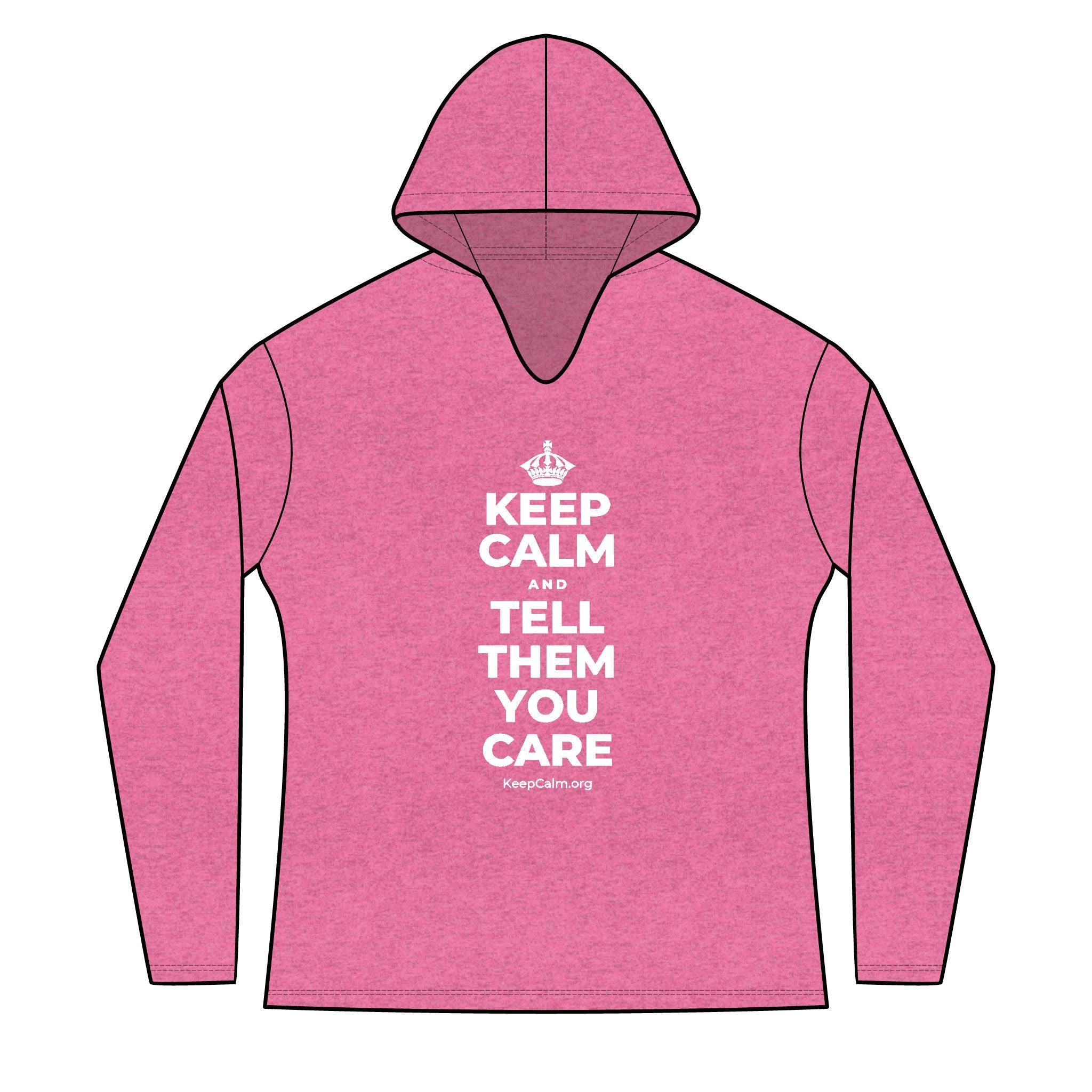 KEEP CALM AND TELL THEM YOU CARE Women's Long Sleeve Hoodie
