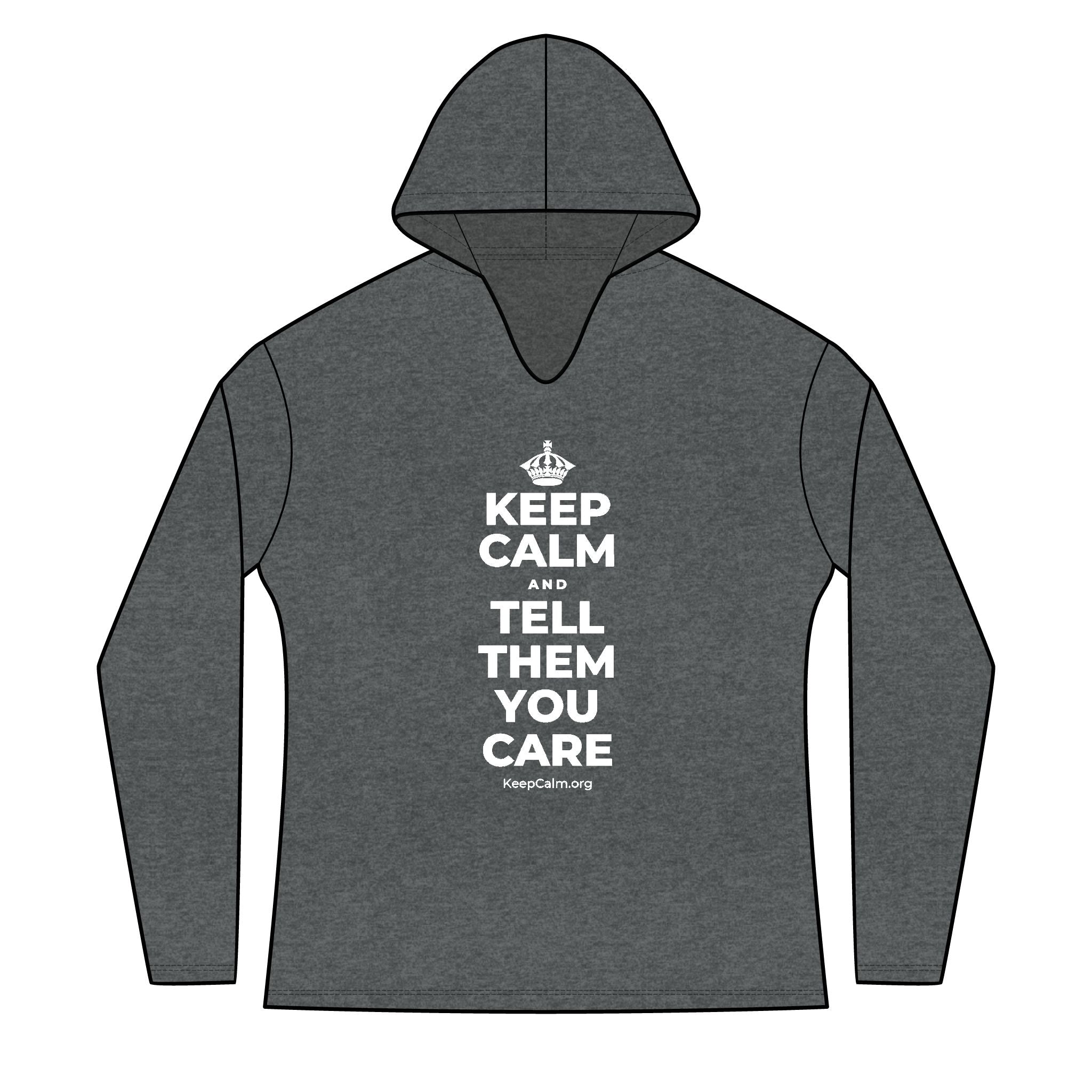 KEEP CALM AND TELL THEM YOU CARE Women's Long Sleeve Hoodie