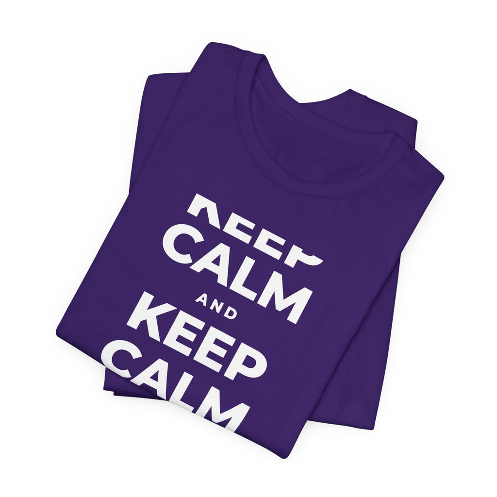 KEEP CALM AND TAKE A WALK T-Shirt (Soft Cream–Heather Mauve)
