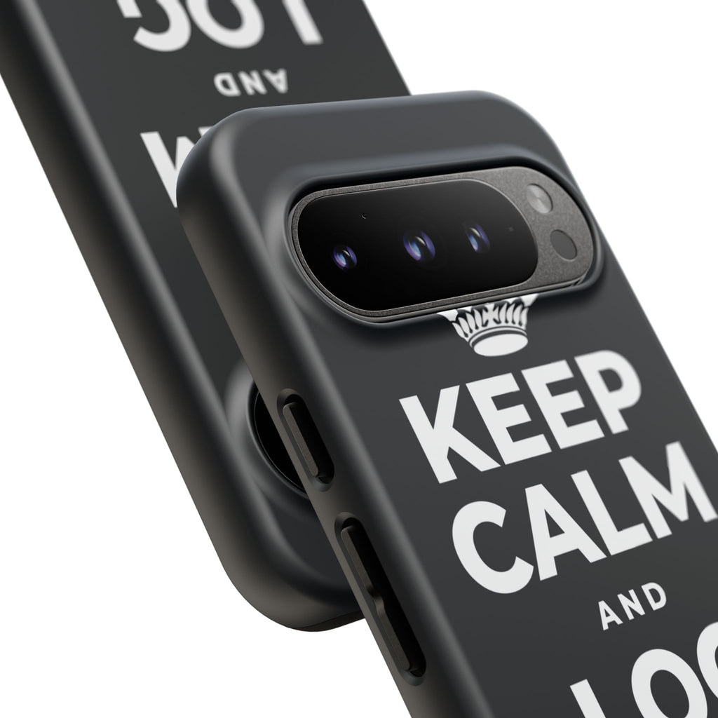 KEEP CALM AND LOG OFF EARLY Phone Case (Dark)