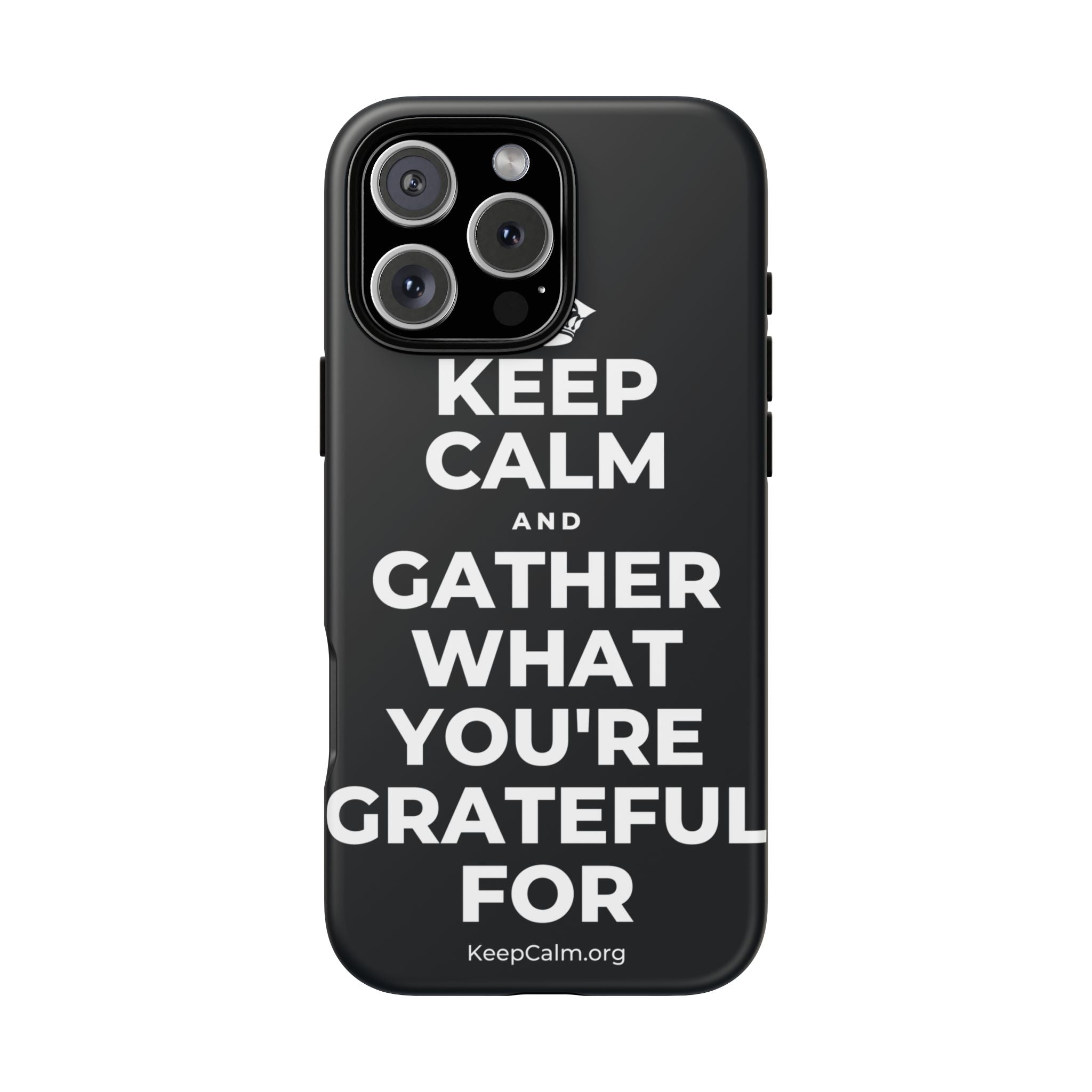 KEEP CALM AND GATHER WHAT YOU'RE GRATEFUL FOR Phone Case (Dark)