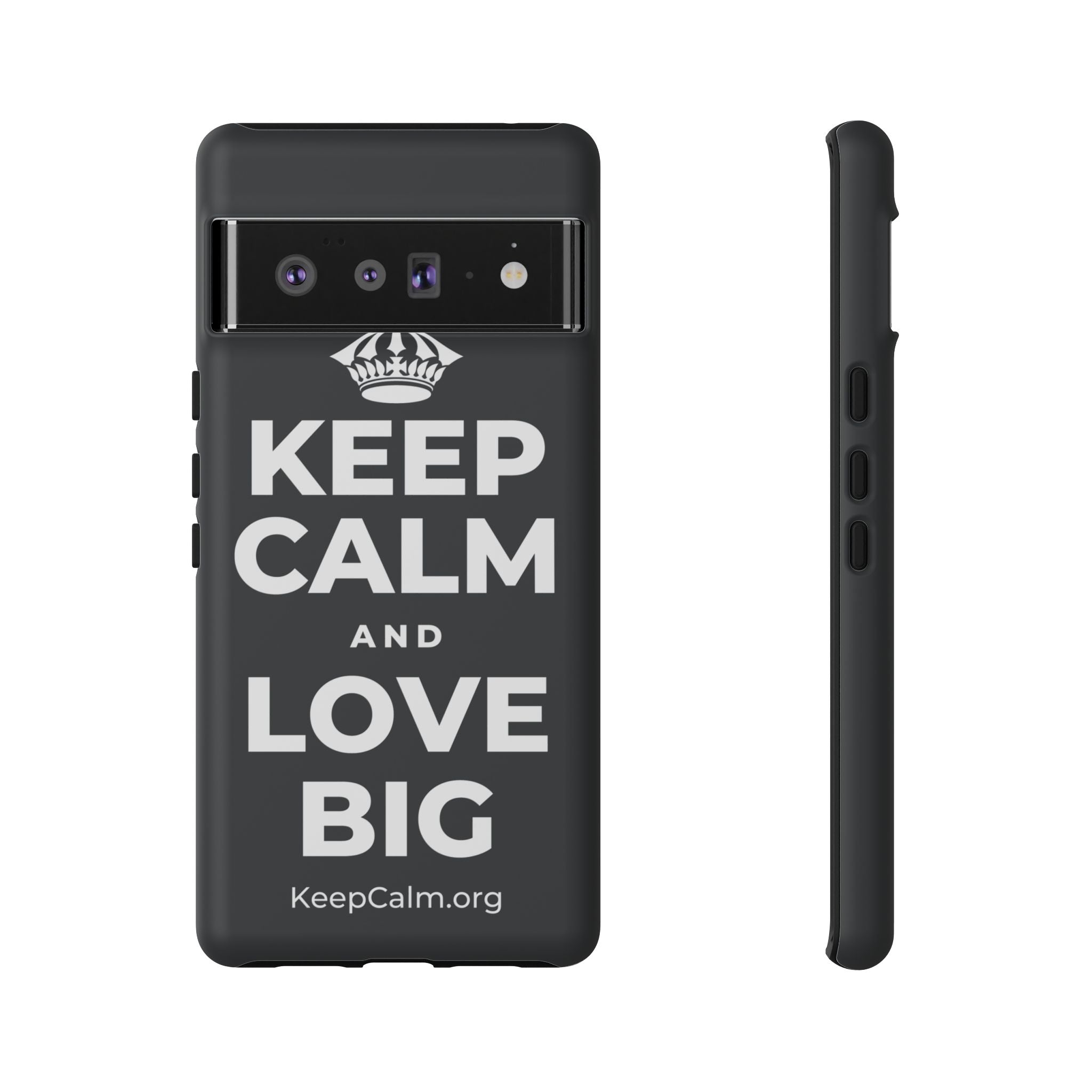 KEEP CALM AND LOVE BIG Phone Case (Dark)