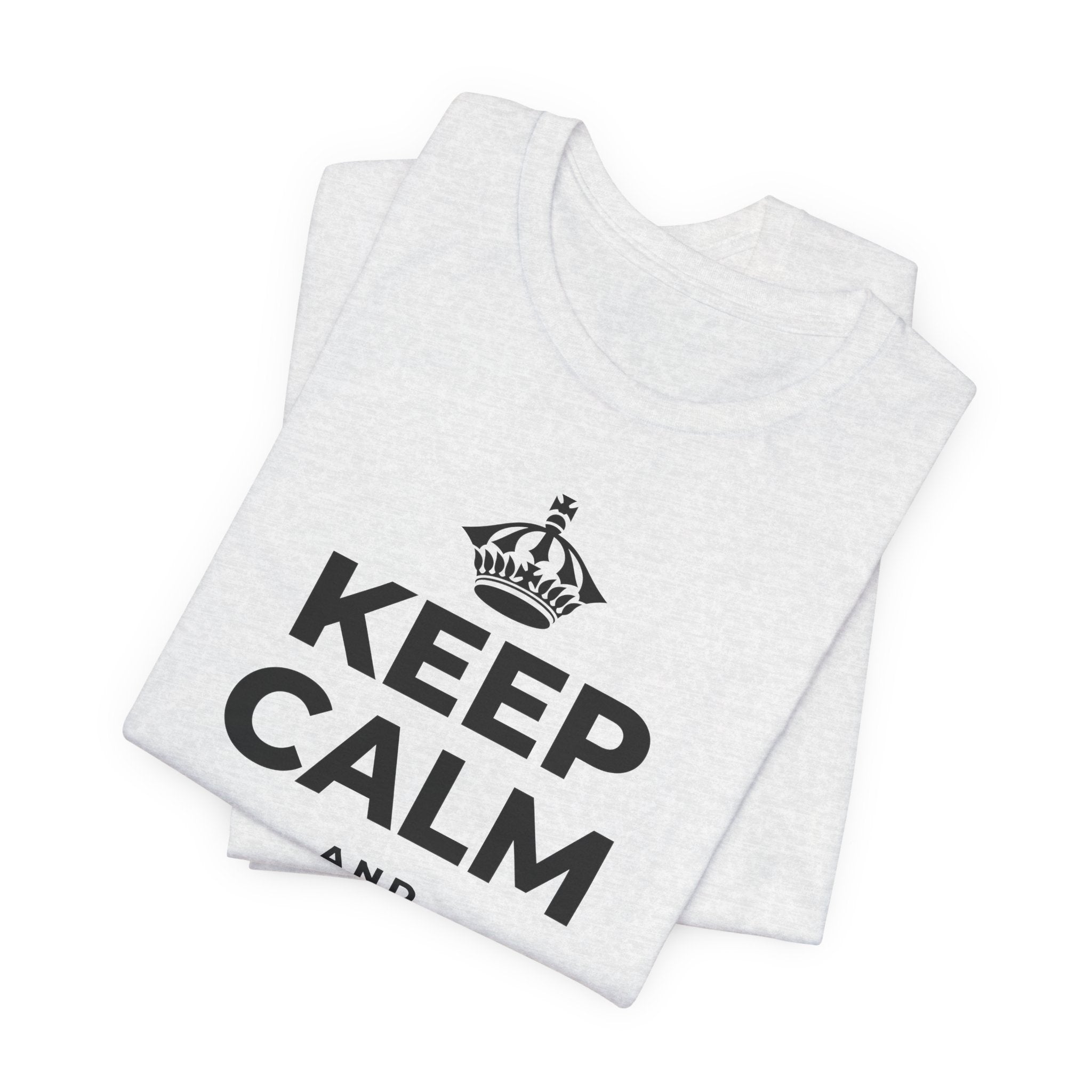 KEEP CALM AND SOAK IT UP T-Shirt (Soft Cream–Heather Mauve)