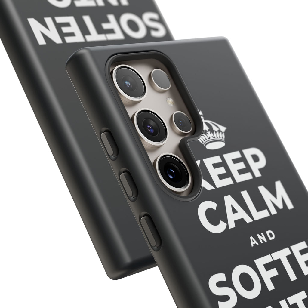 KEEP CALM AND SOFTEN INTO THE PILLOW Phone Case (Dark)