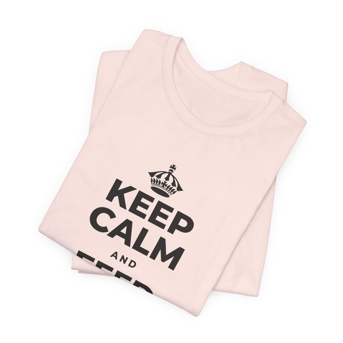 KEEP CALM AND FEED YOUR SOUL TOO T-Shirt (Soft Cream–Heather Mauve)