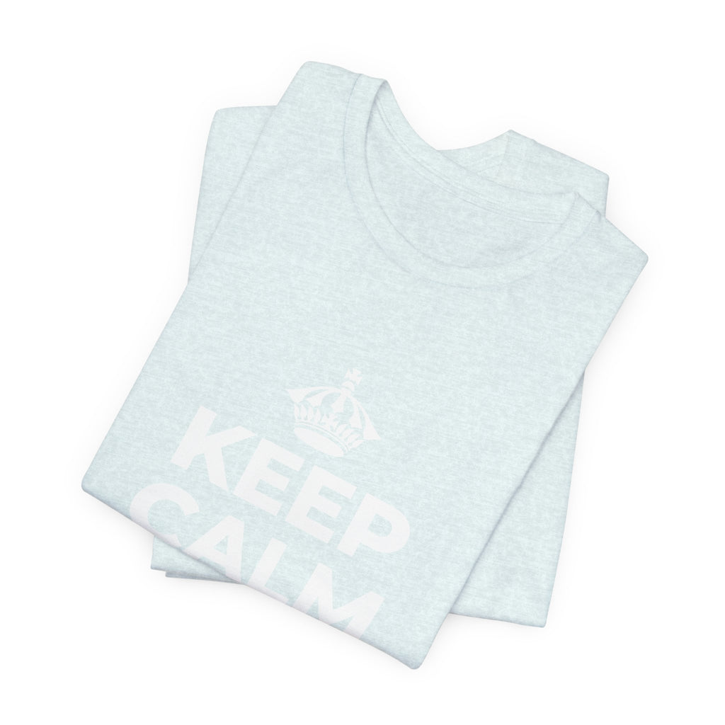 KEEP CALM AND LOCK IN T-Shirt (Soft Cream–Heather Mauve)