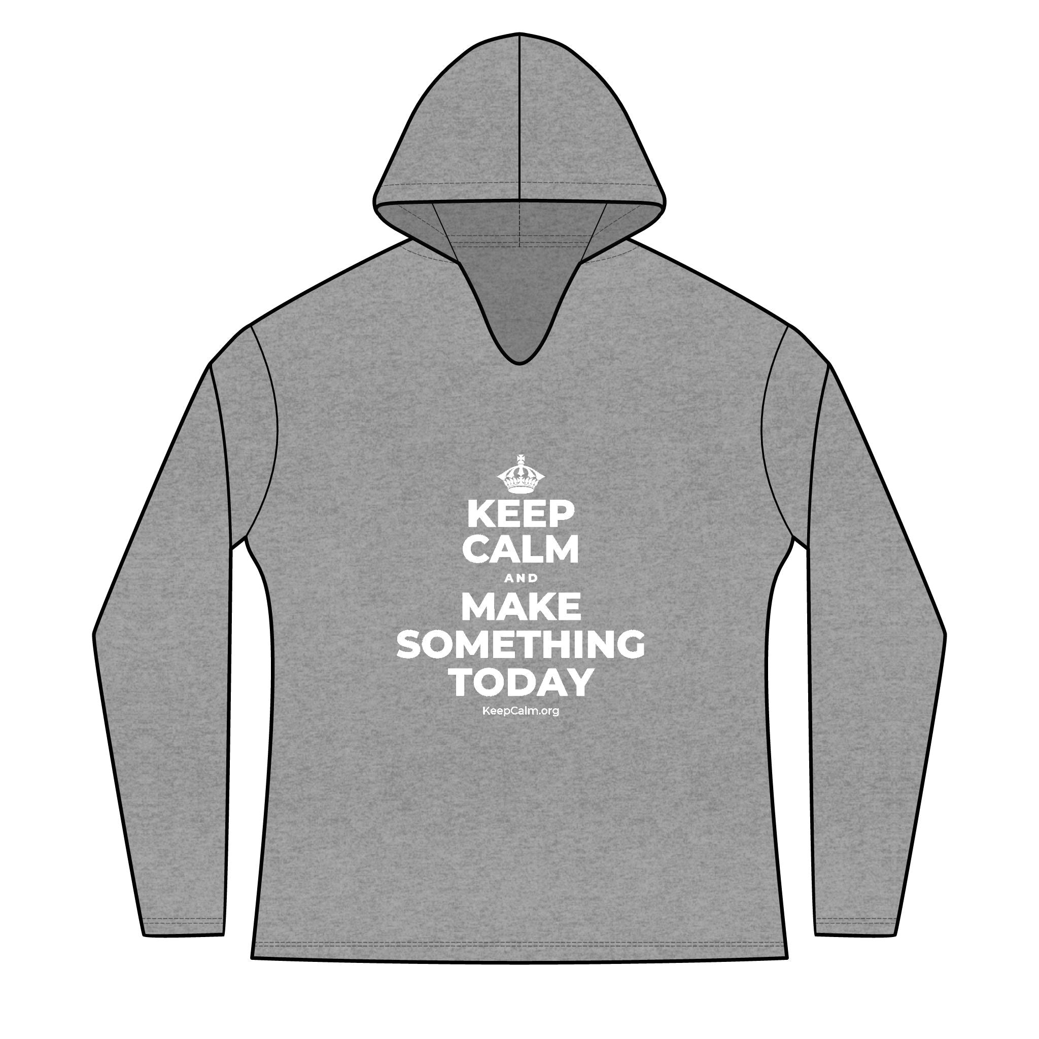 KEEP CALM AND MAKE SOMETHING TODAY Women's Long Sleeve Hoodie