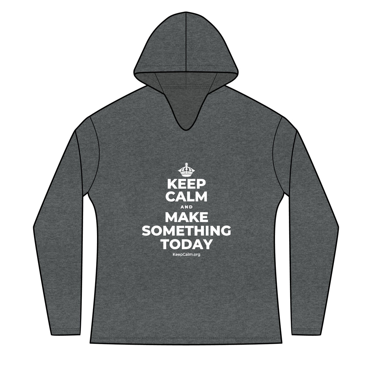 KEEP CALM AND MAKE SOMETHING TODAY Women's Long Sleeve Hoodie