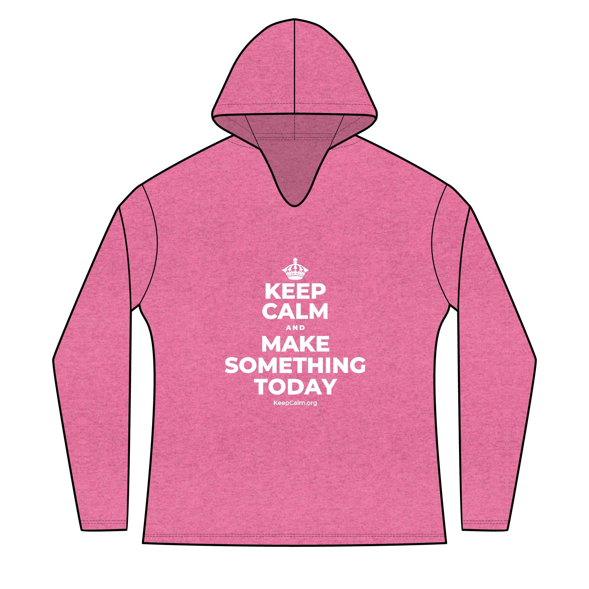 KEEP CALM AND MAKE SOMETHING TODAY Women's Long Sleeve Hoodie