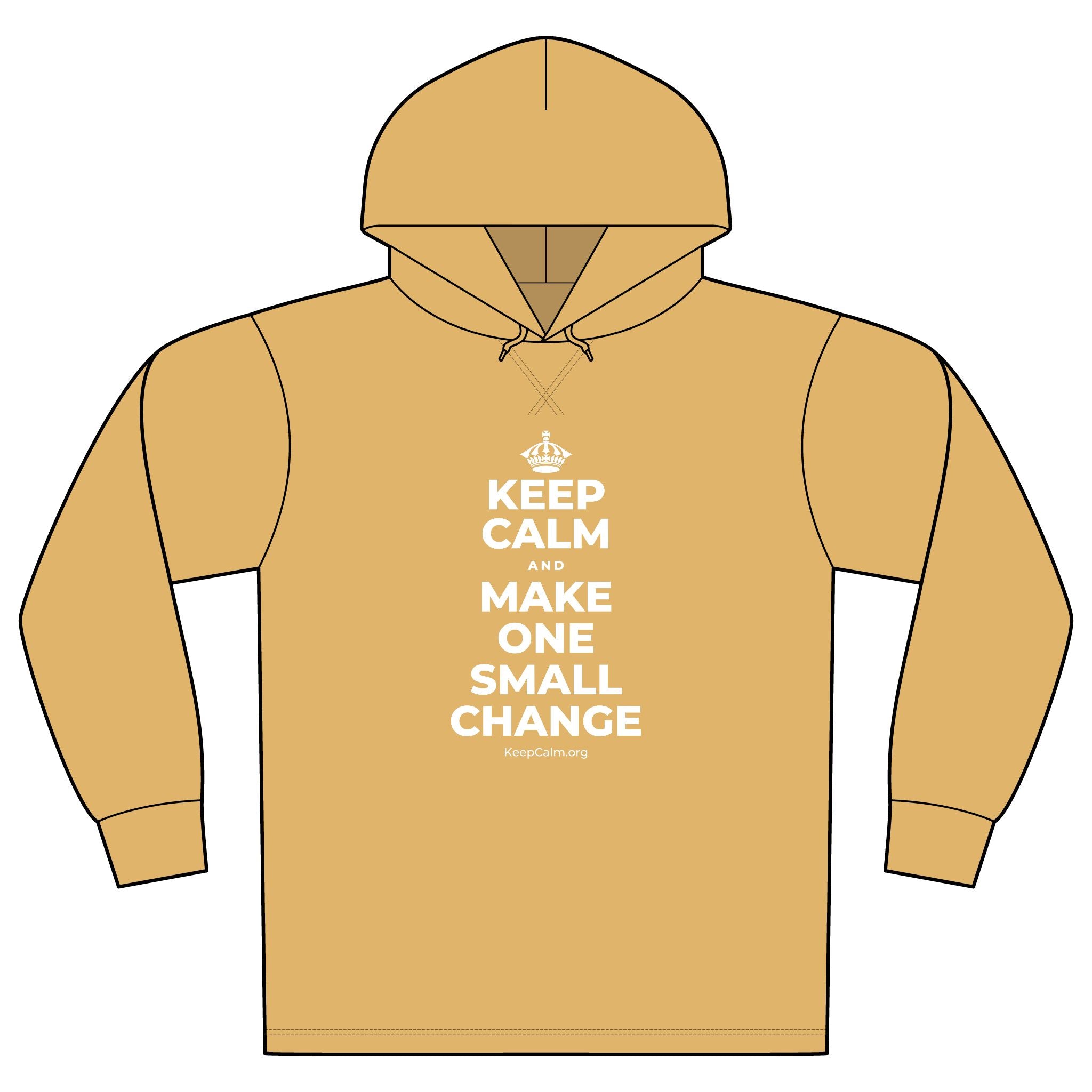 KEEP CALM AND MAKE ONE SMALL CHANGE Organic Hoodie Tee