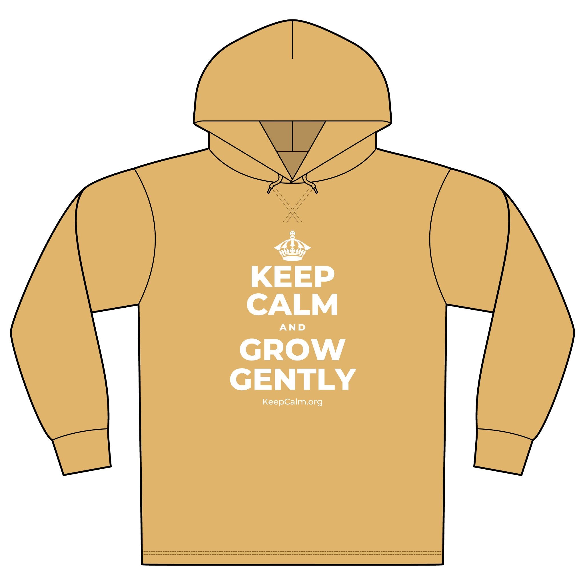 KEEP CALM AND GROW GENTLY Organic Hoodie Tee