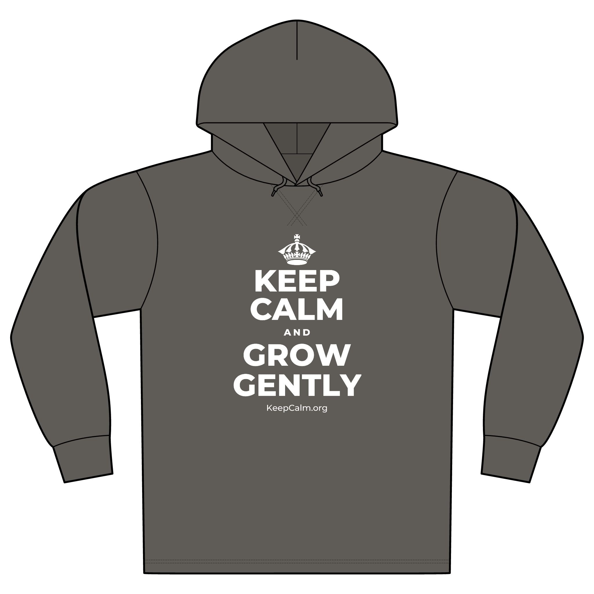 KEEP CALM AND GROW GENTLY Organic Hoodie Tee