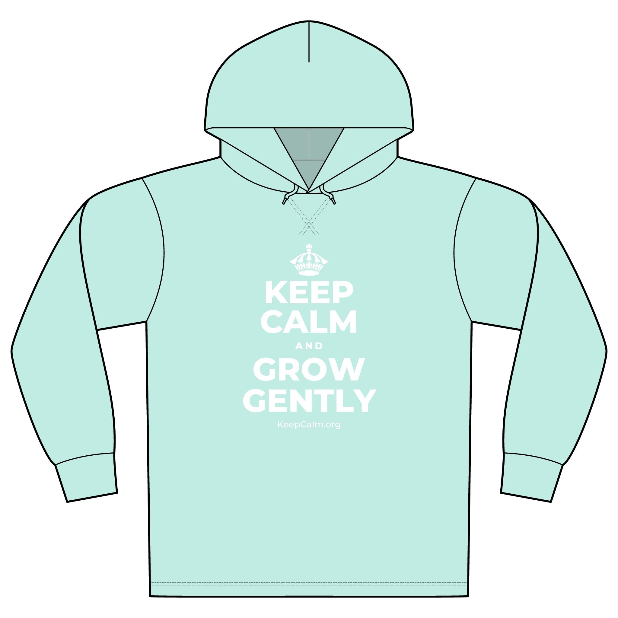 KEEP CALM AND GROW GENTLY Organic Hoodie Tee