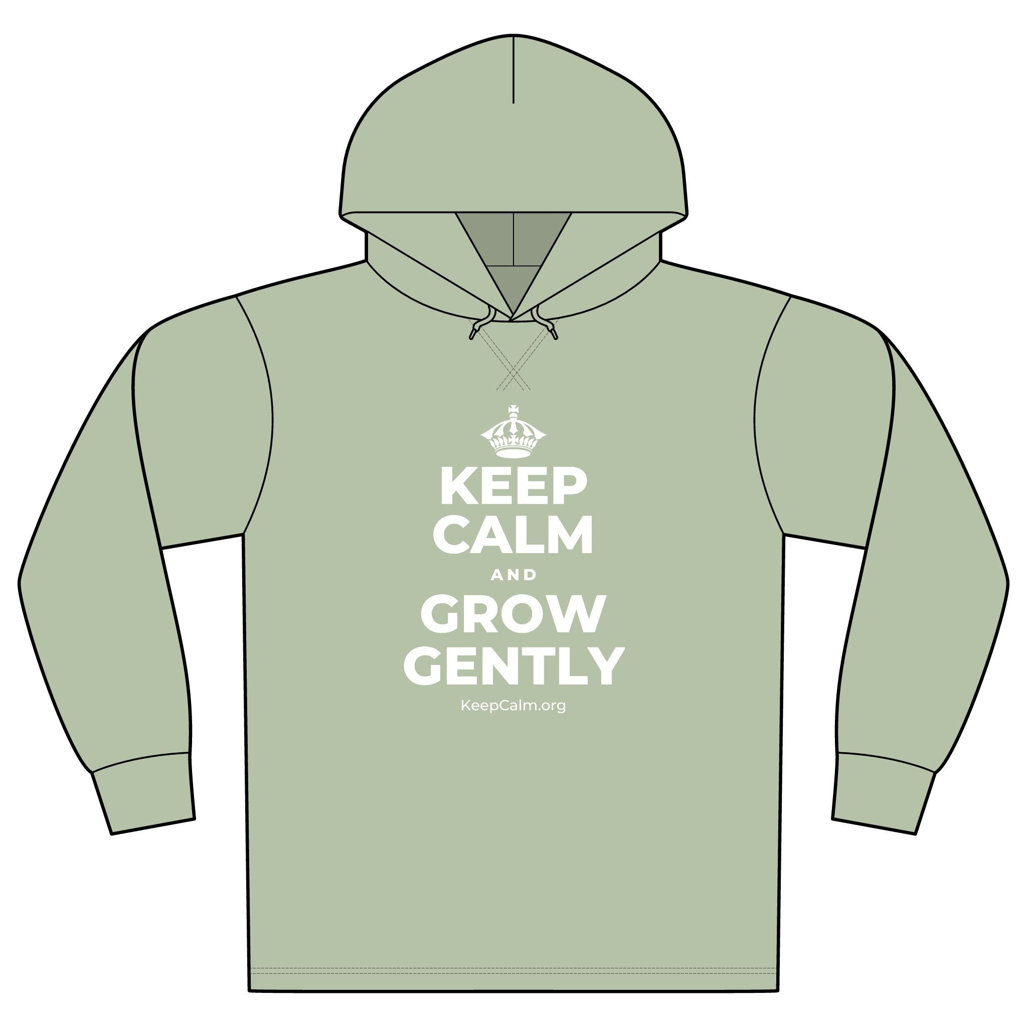 KEEP CALM AND GROW GENTLY Organic Hoodie Tee