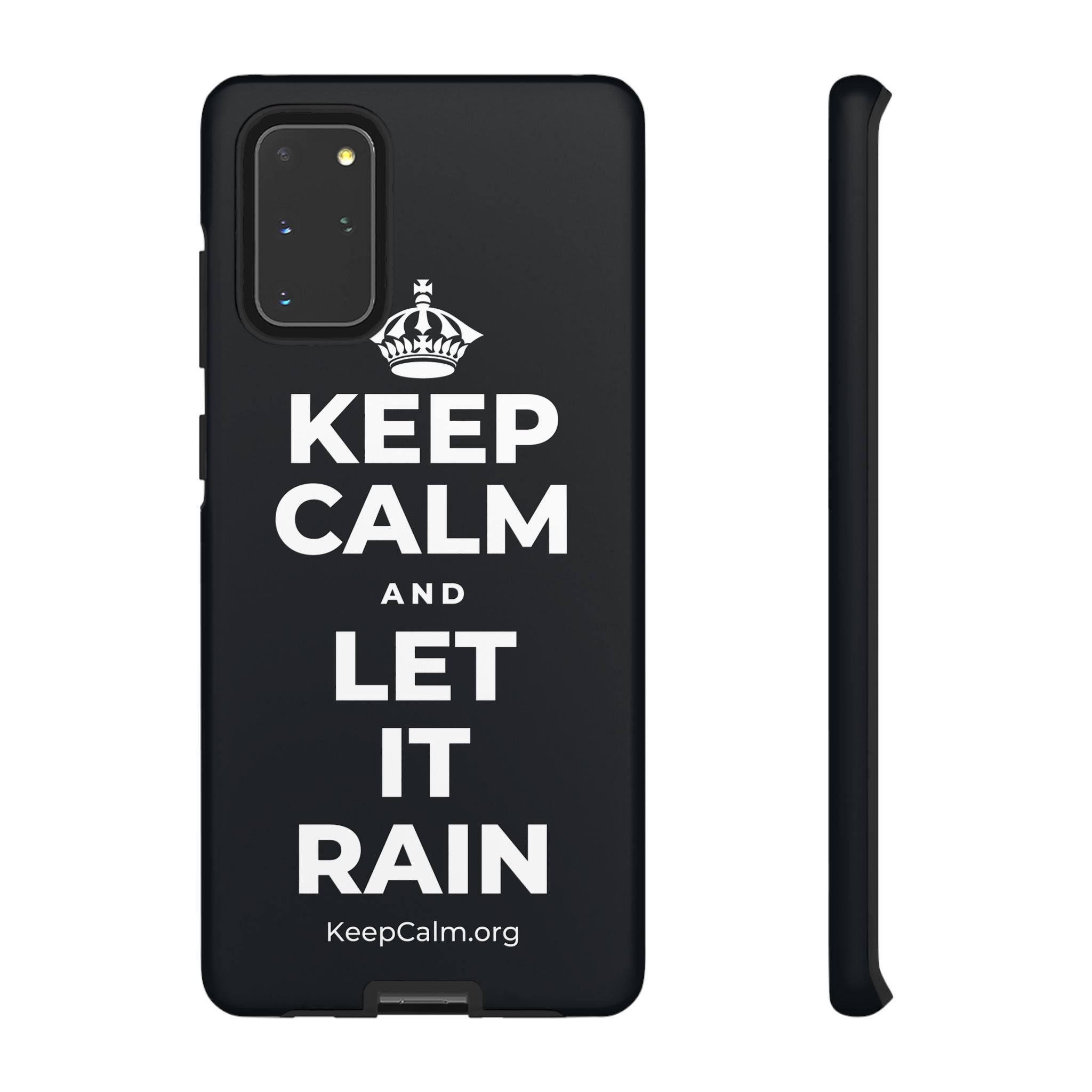 KEEP CALM AND LET IT RAIN Phone Case (Dark)