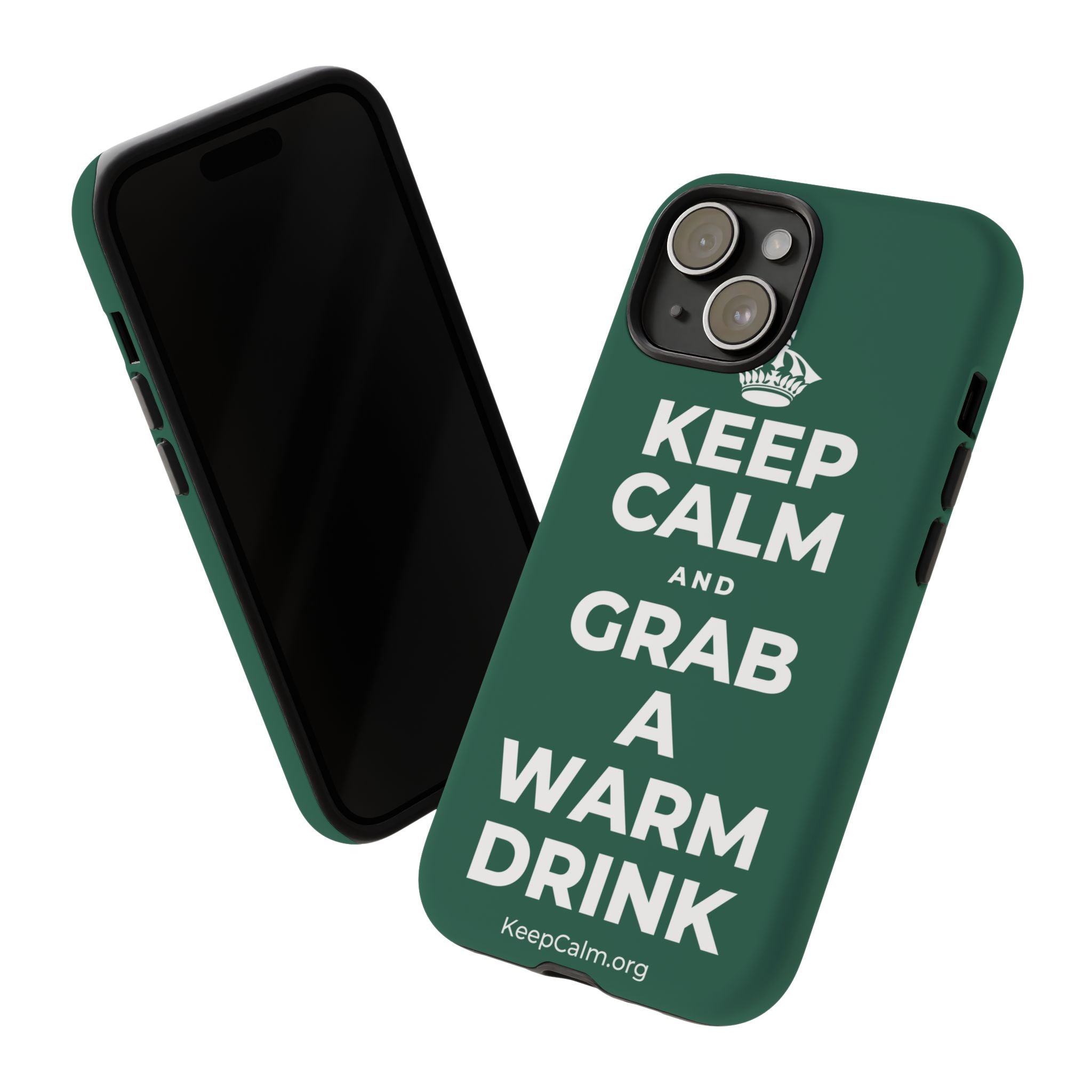 KEEP CALM AND GRAB A WARM DRINK Phone Case
