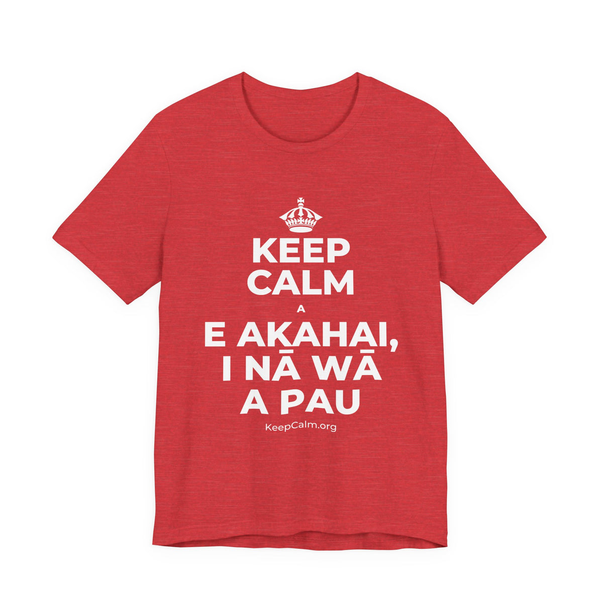 KEEP CALM A E AKAHAI, I NĀ WĀ A PAU T-Shirt (Baby Blue–Silver)