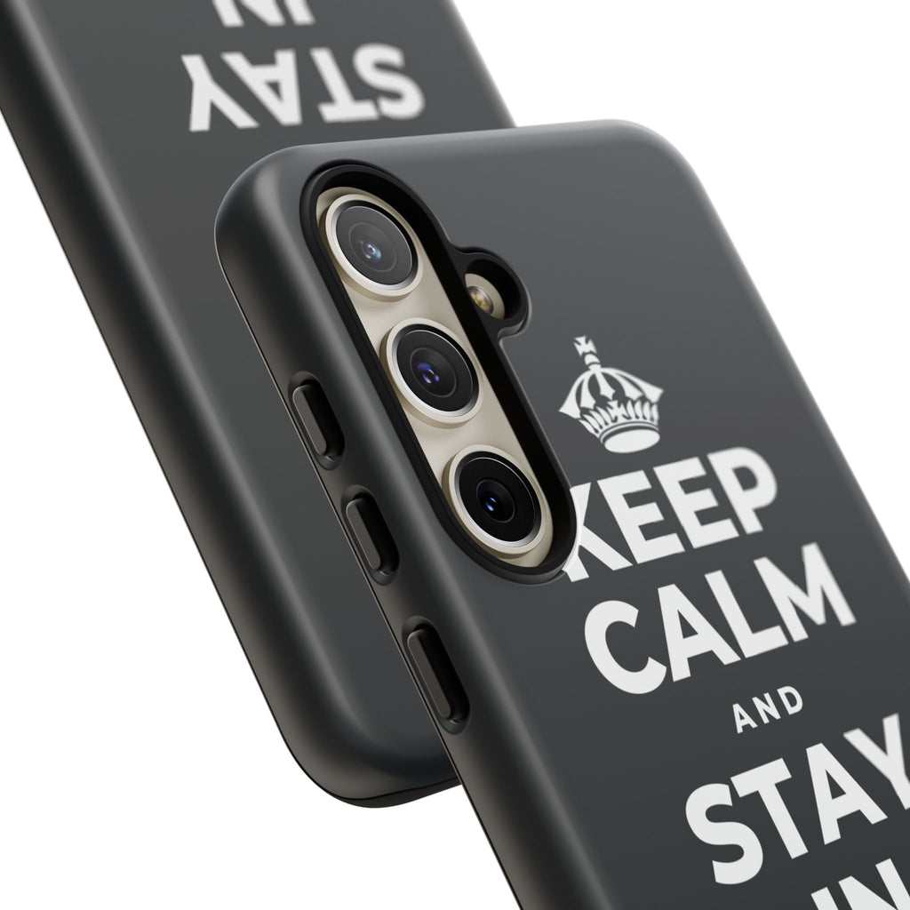 KEEP CALM AND STAY IN AND REST Phone Case (Dark)