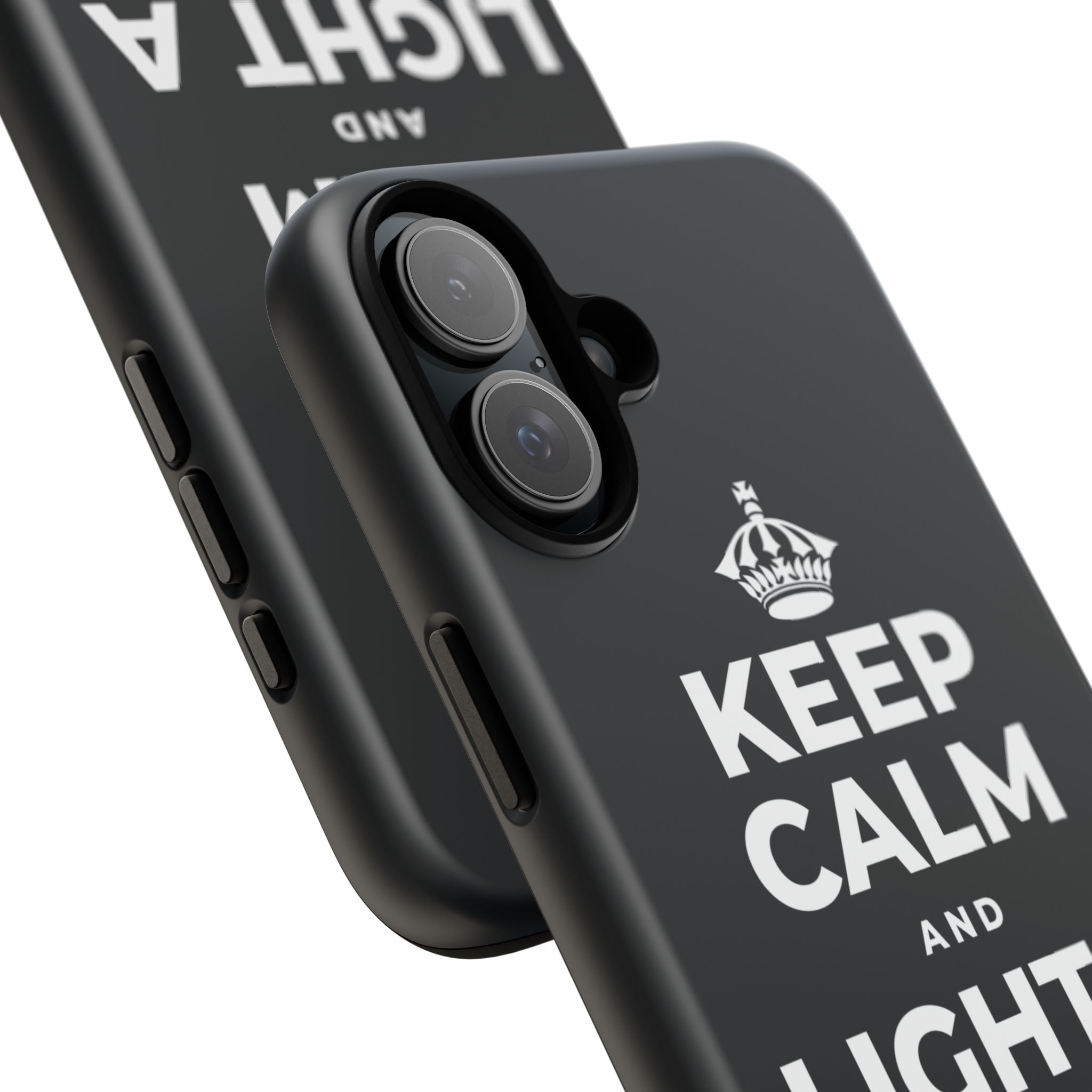 KEEP CALM AND LIGHT A COZY CANDLE Phone Case (Dark)