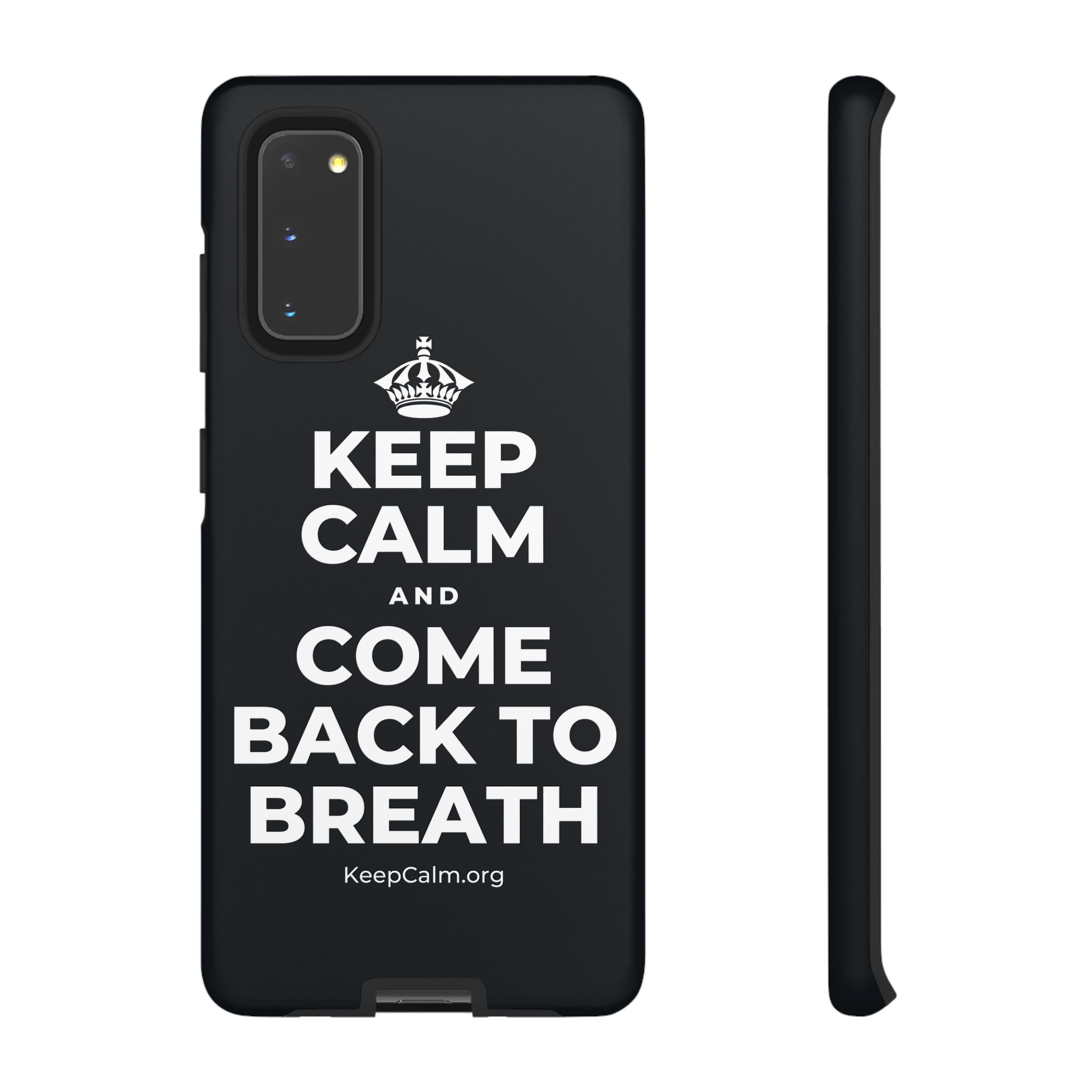 KEEP CALM AND COME BACK TO BREATH Phone Case (Dark)