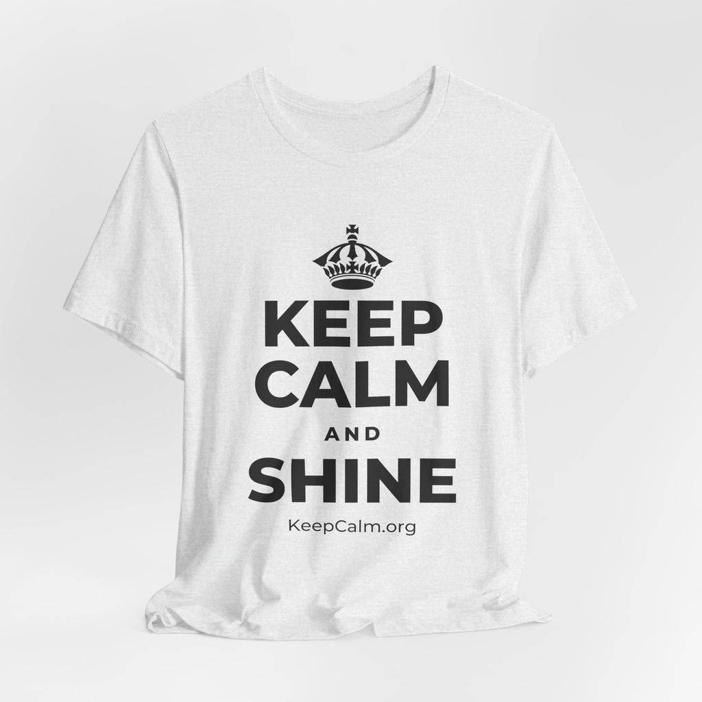 KEEP CALM AND SHINE T-Shirt (Soft Cream–Heather Mauve)