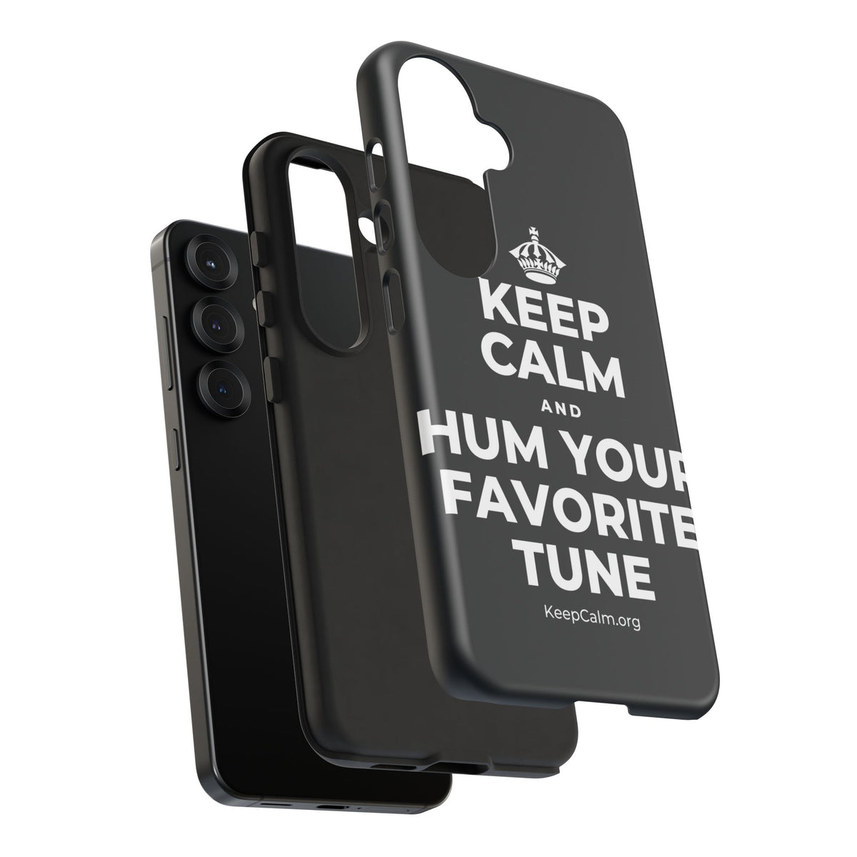 KEEP CALM AND HUM YOUR FAVORITE TUNE Phone Case (Dark)