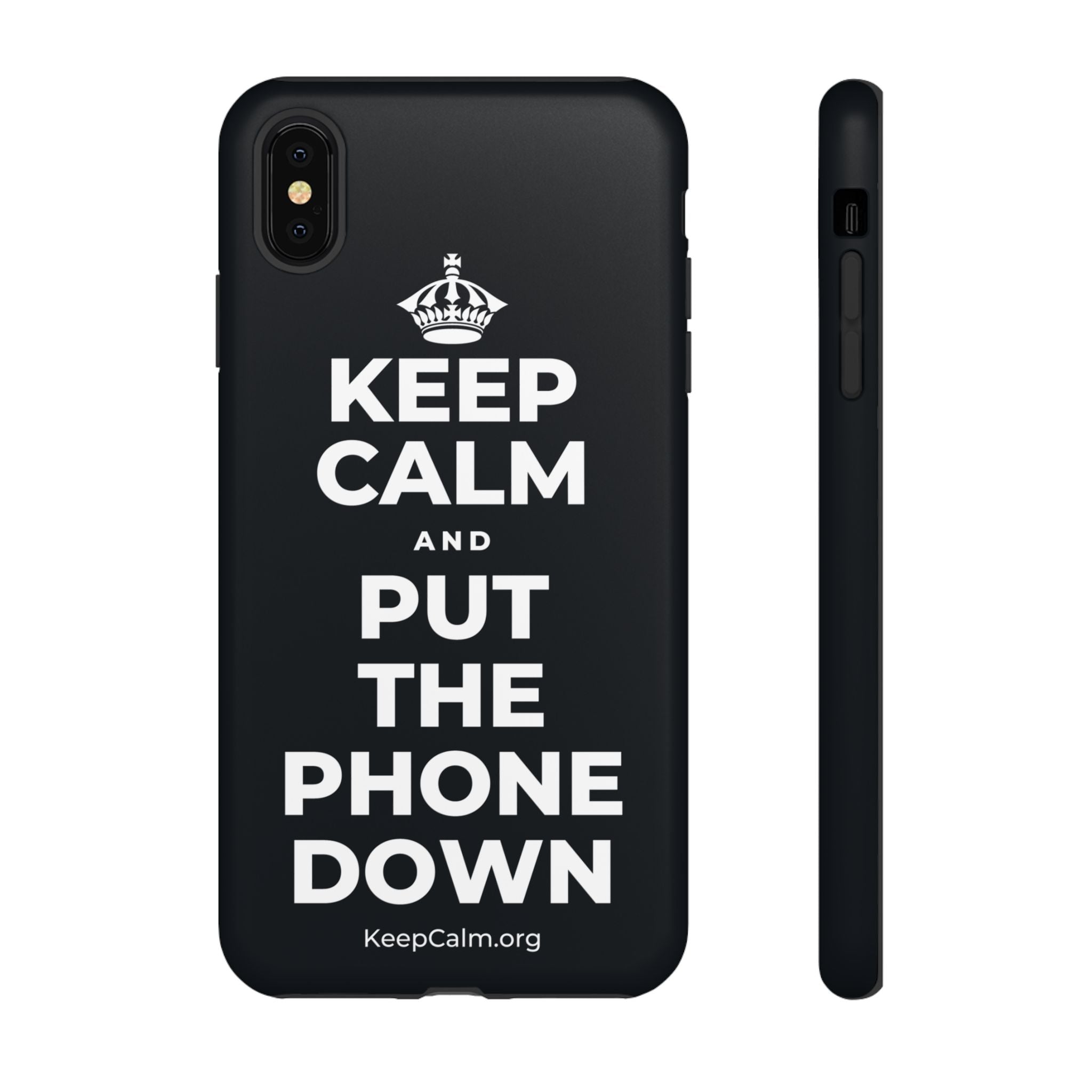 KEEP CALM AND PUT THE PHONE DOWN Phone Case (Dark)