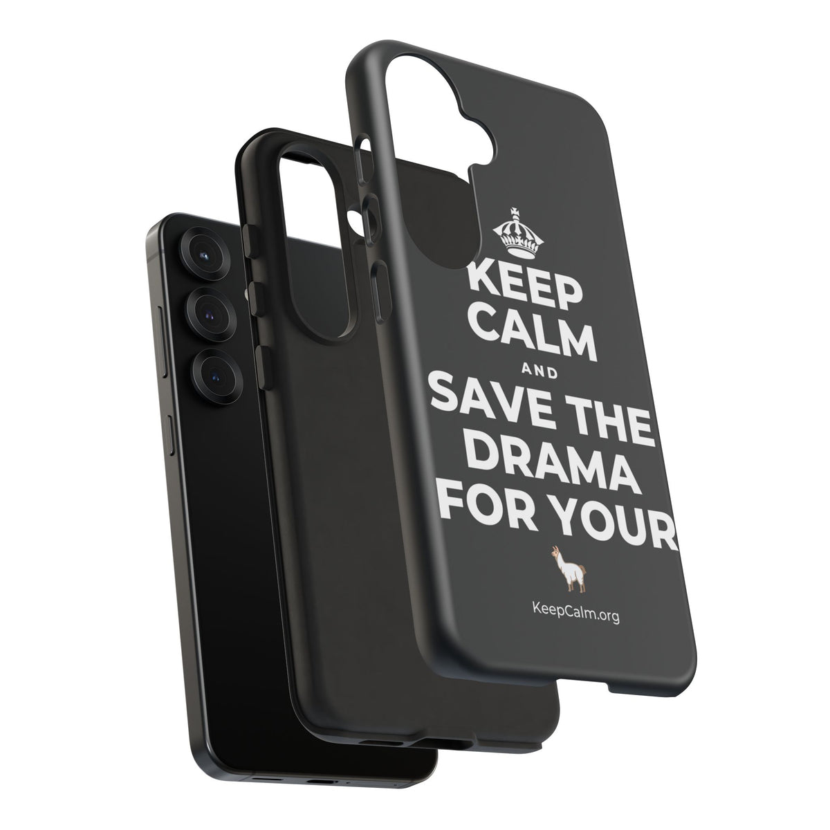 KEEP CALM AND SAVE THE DRAMA FOR YOUR 🦙 Phone Case (Dark)