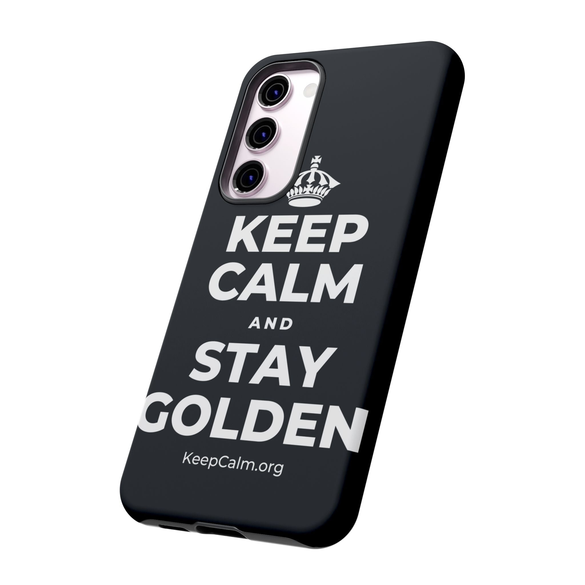 KEEP CALM AND STAY GOLDEN Phone Case (Dark)