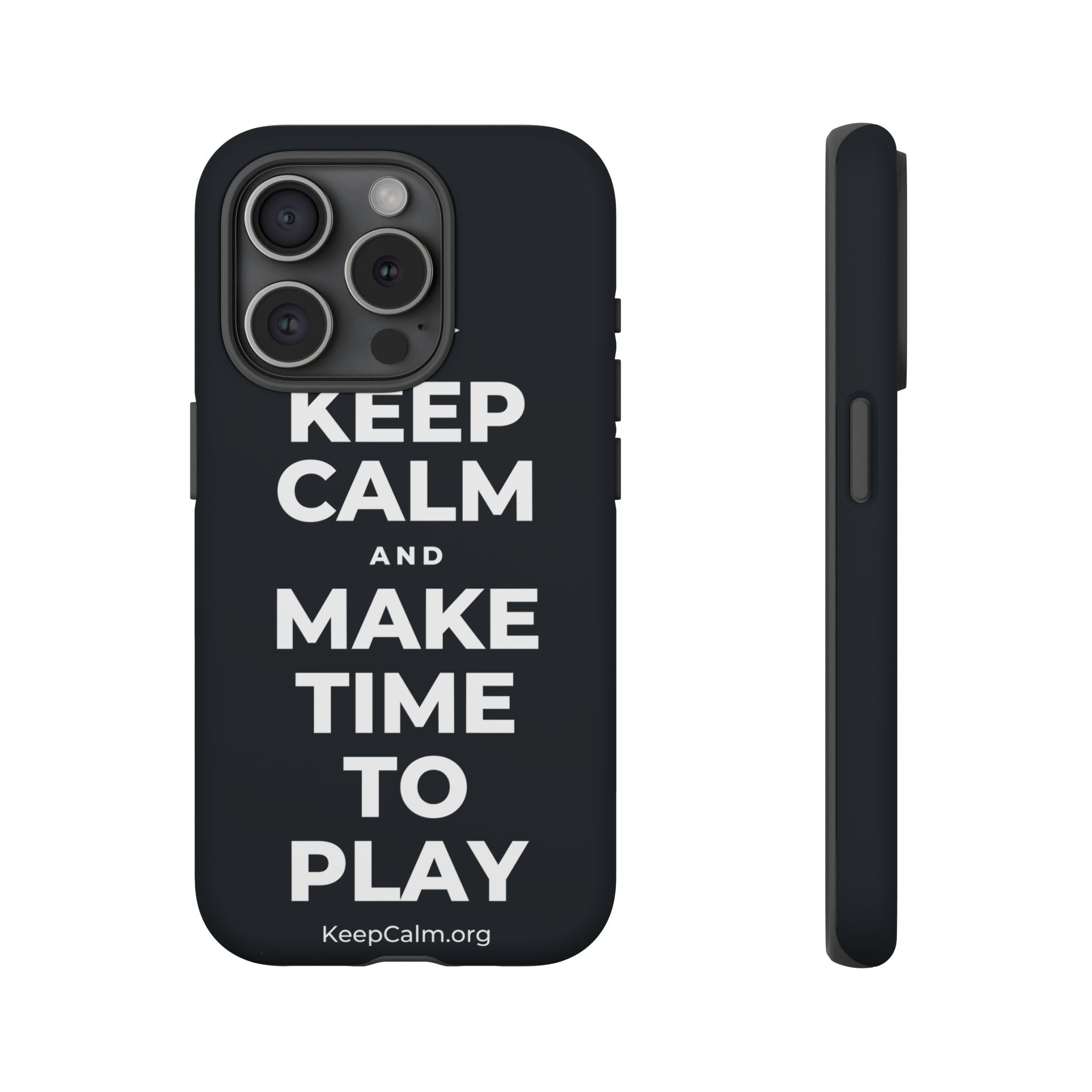 KEEP CALM AND MAKE TIME TO PLAY Phone Case (Dark)