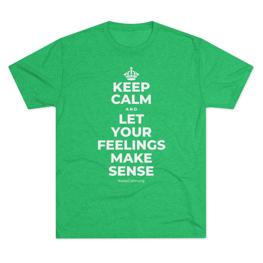 KEEP CALM AND LET YOUR FEELINGS MAKE SENSE Tri-Blend Tee