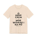 KEEP CALM A MOE WĀWAE I KA PŌ T-Shirt (Soft Cream–Heather Mauve)