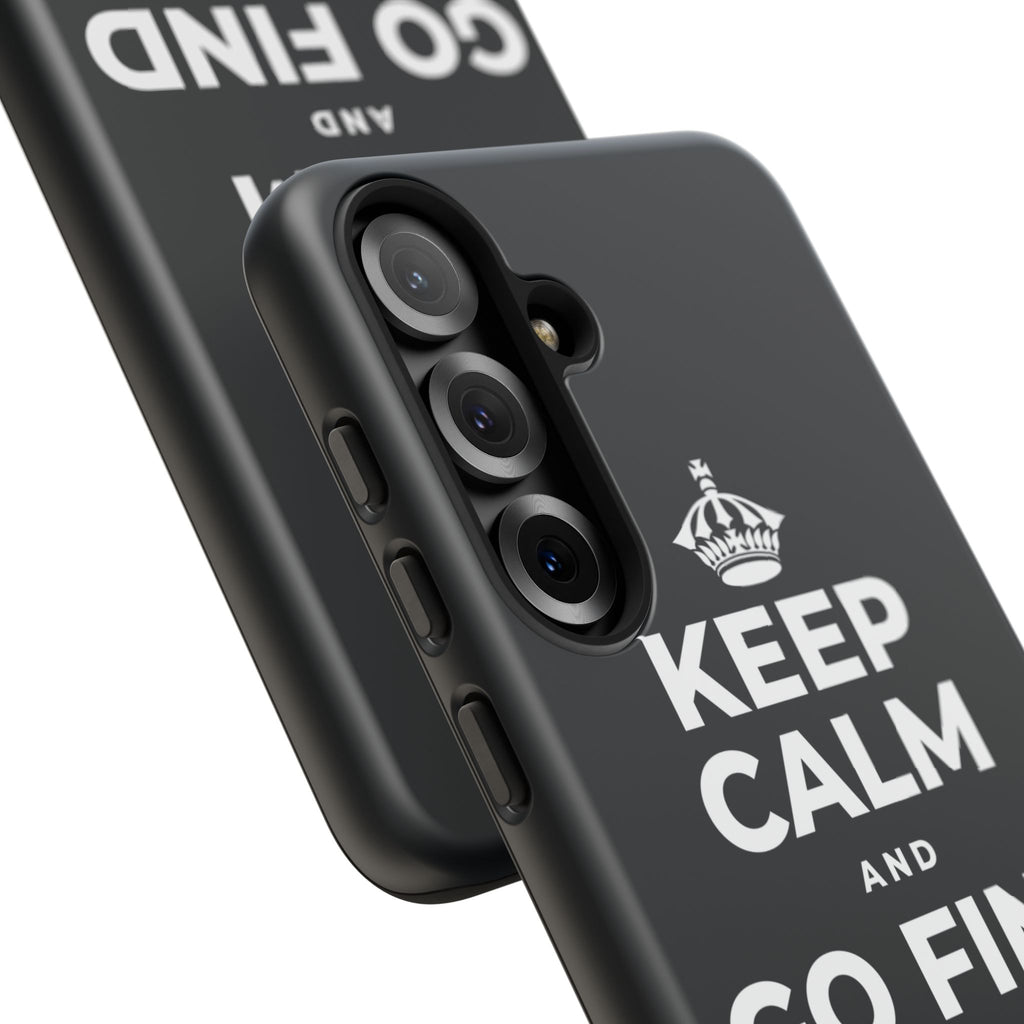 KEEP CALM AND GO FIND NEW SOUNDS Phone Case (Dark)