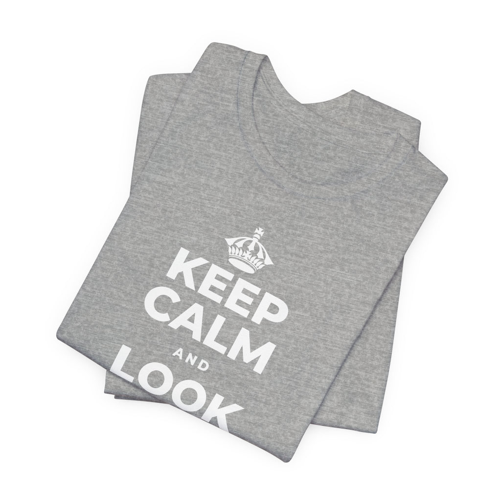 KEEP CALM AND LOOK FOR THE LIGHT T-Shirt (White–Asphalt)