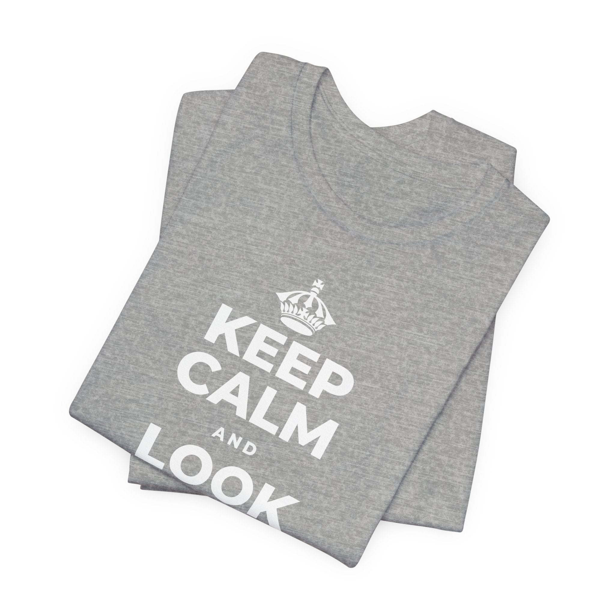 KEEP CALM AND LOOK FOR THE LIGHT T-Shirt (White–Asphalt)