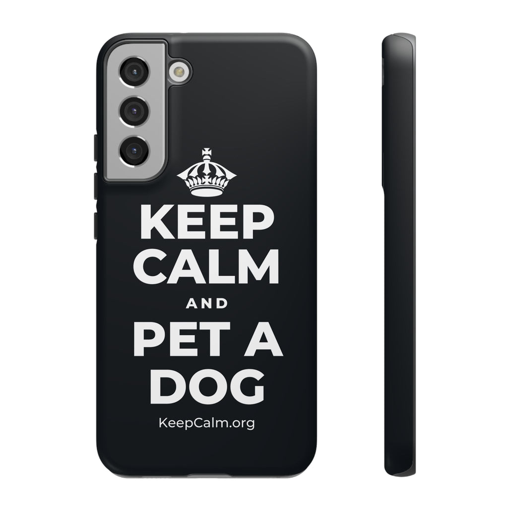 KEEP CALM AND PET A DOG Phone Case (Dark)