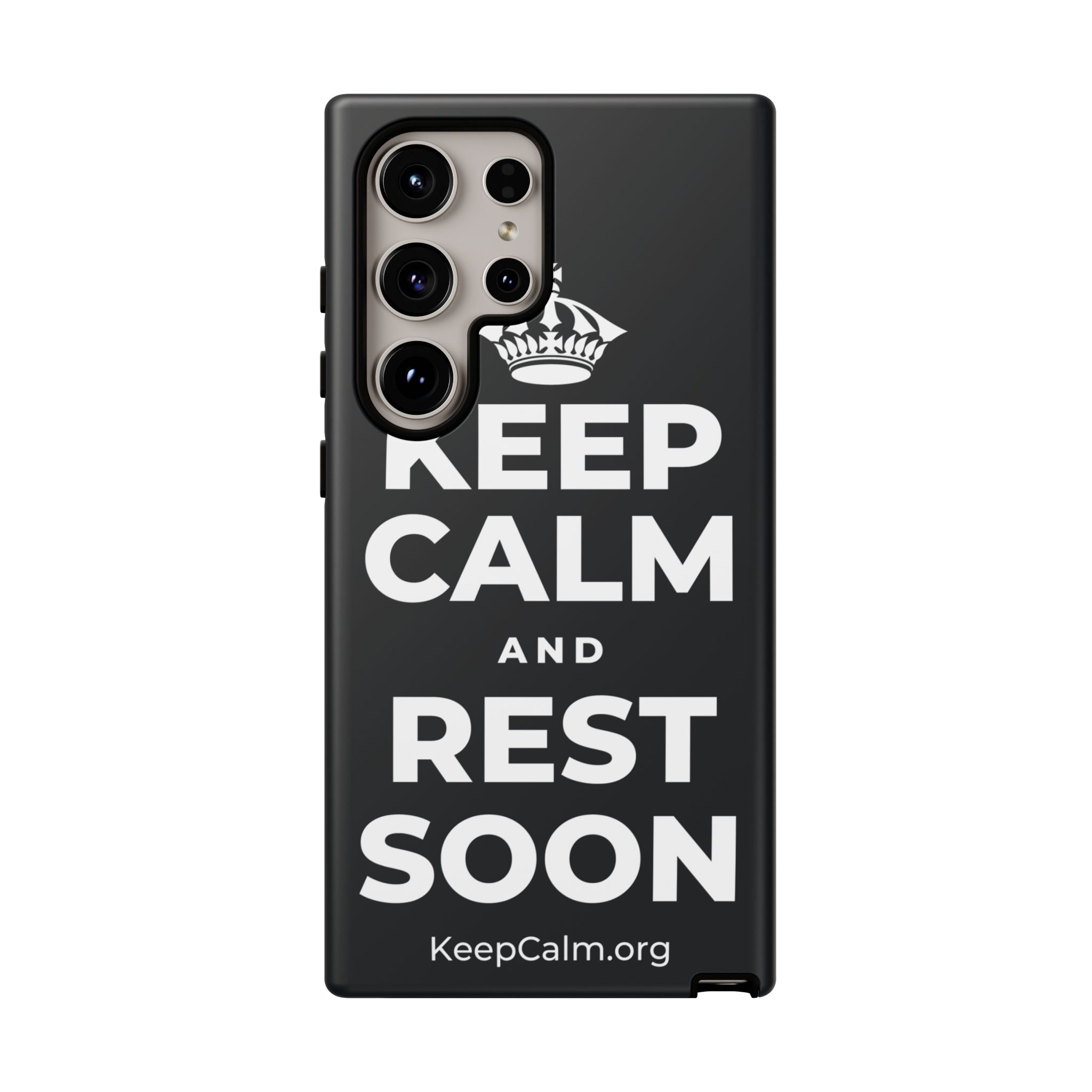 KEEP CALM AND REST SOON Phone Case (Dark)