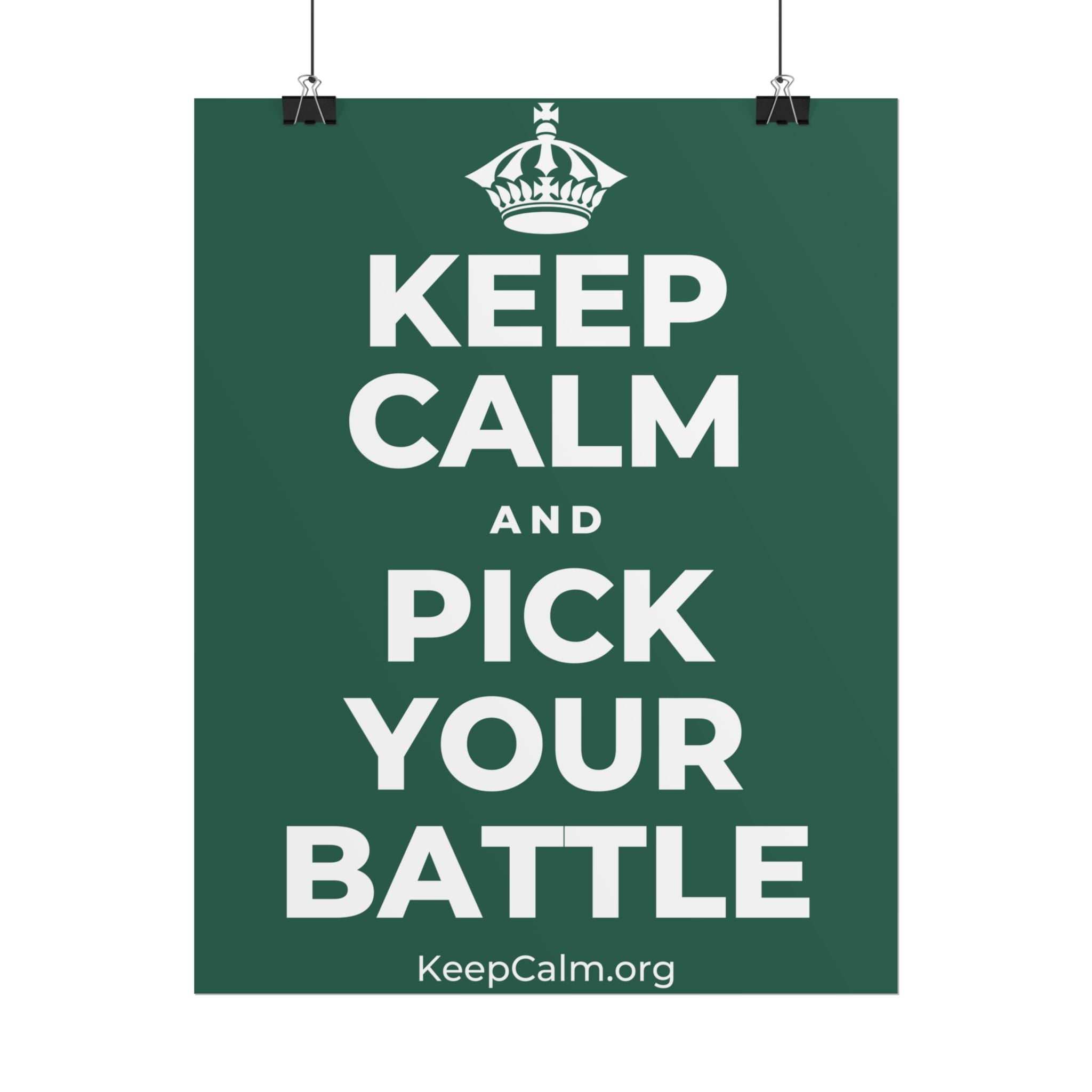 KEEP CALM AND PICK YOUR BATTLE Poster