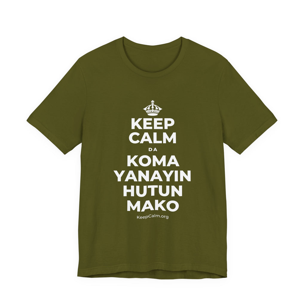 KEEP CALM DA KOMA YANAYIN HUTUN MAKO T-Shirt (Baby Blue–Silver)