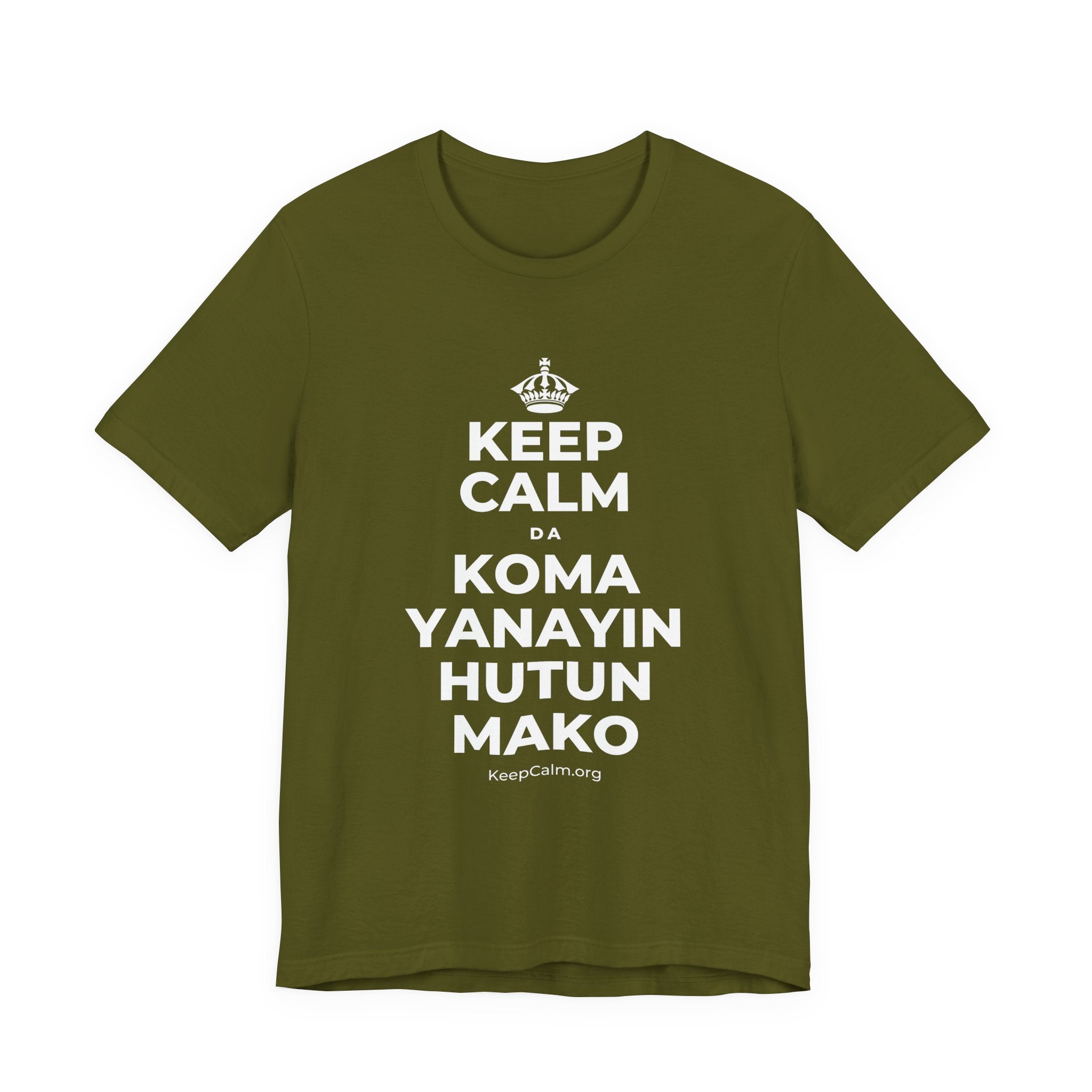 KEEP CALM DA KOMA YANAYIN HUTUN MAKO T-Shirt (Baby Blue–Silver)