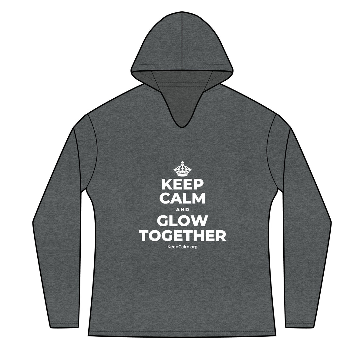 KEEP CALM AND GLOW TOGETHER Women's Long Sleeve Hoodie