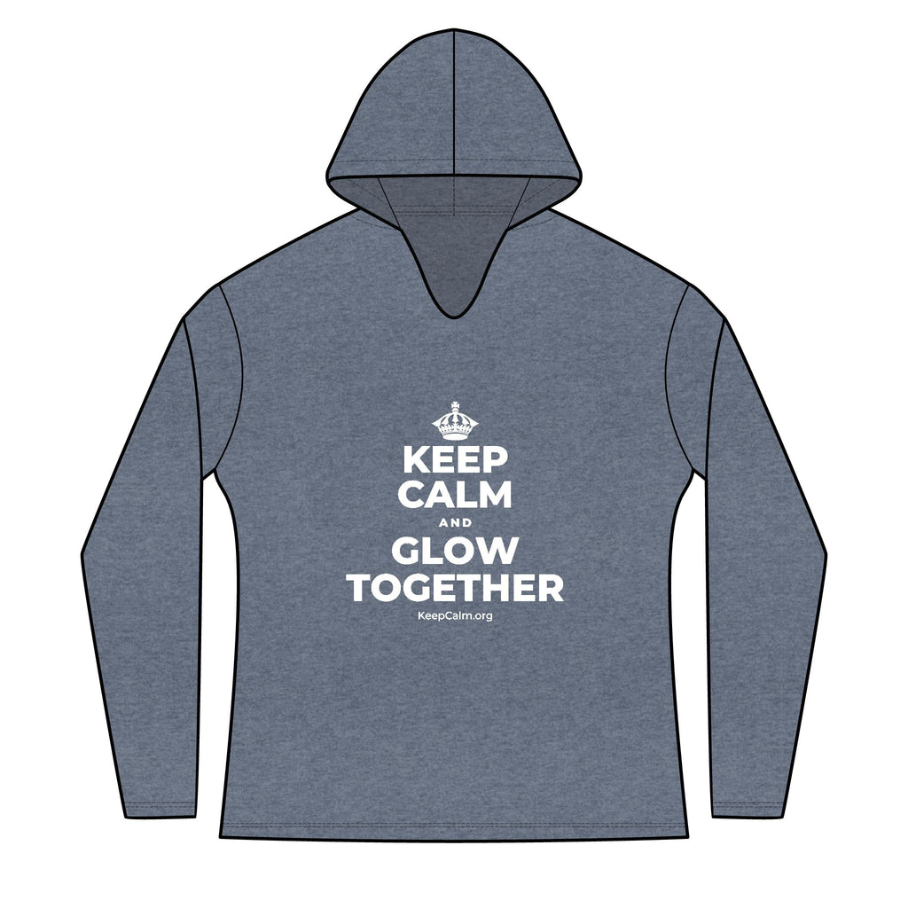 KEEP CALM AND GLOW TOGETHER Women's Long Sleeve Hoodie