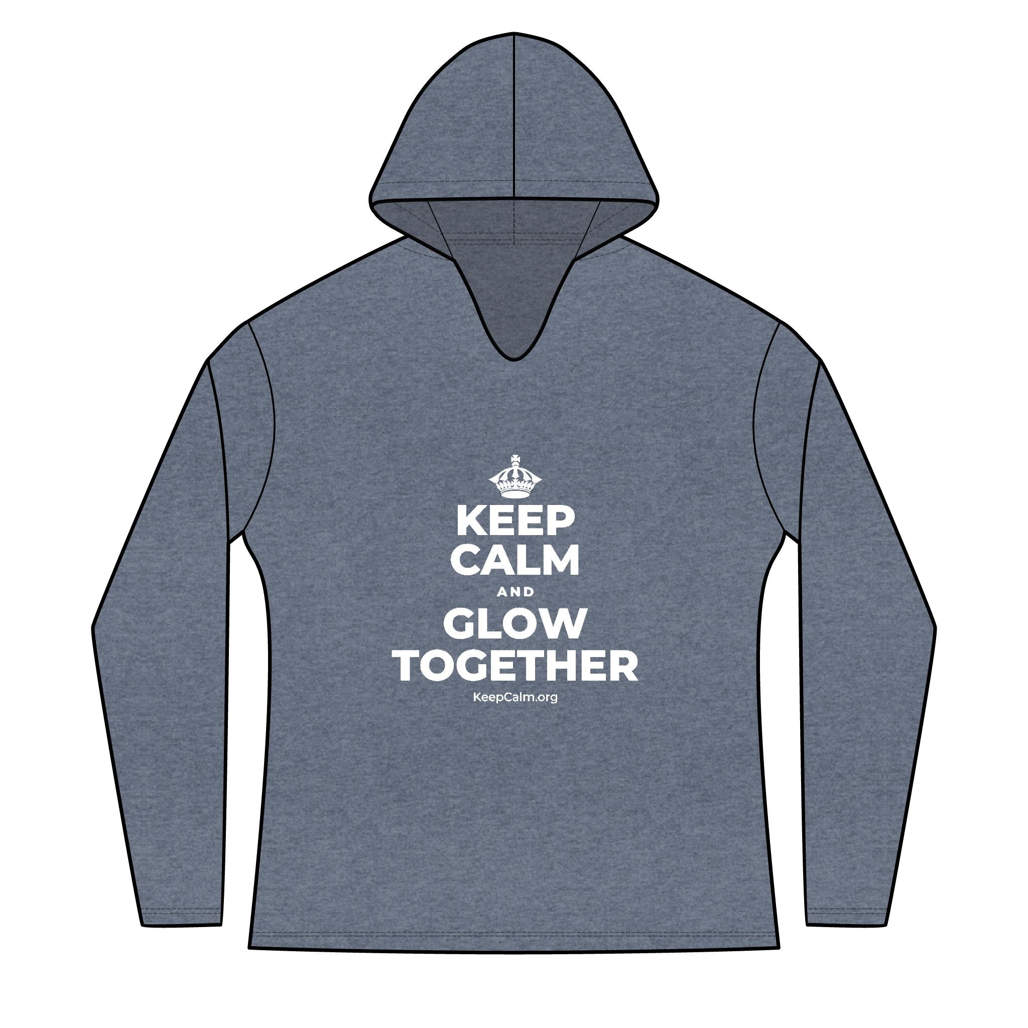 KEEP CALM AND GLOW TOGETHER Women's Long Sleeve Hoodie