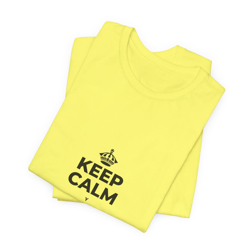 KEEP CALM Y SIGUE SIENDO PRINCIPIANTE T-Shirt (Soft Cream–Heather Mauve)