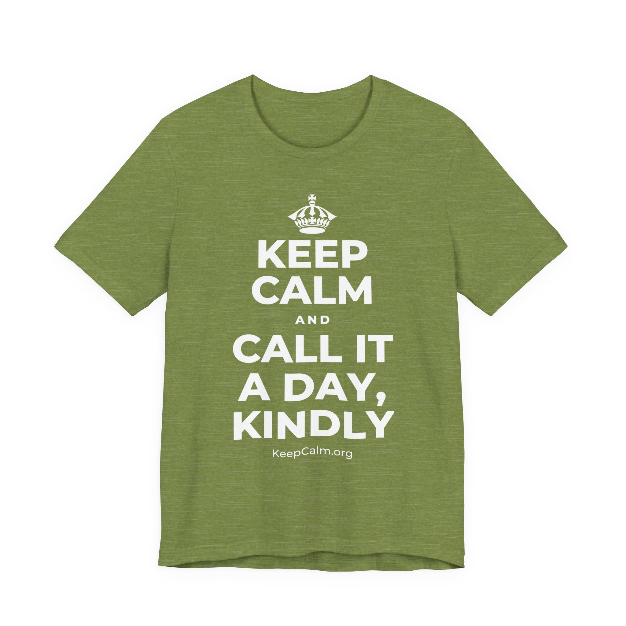 KEEP CALM AND CALL IT A DAY, KINDLY T-Shirt (Baby Blue–Silver)