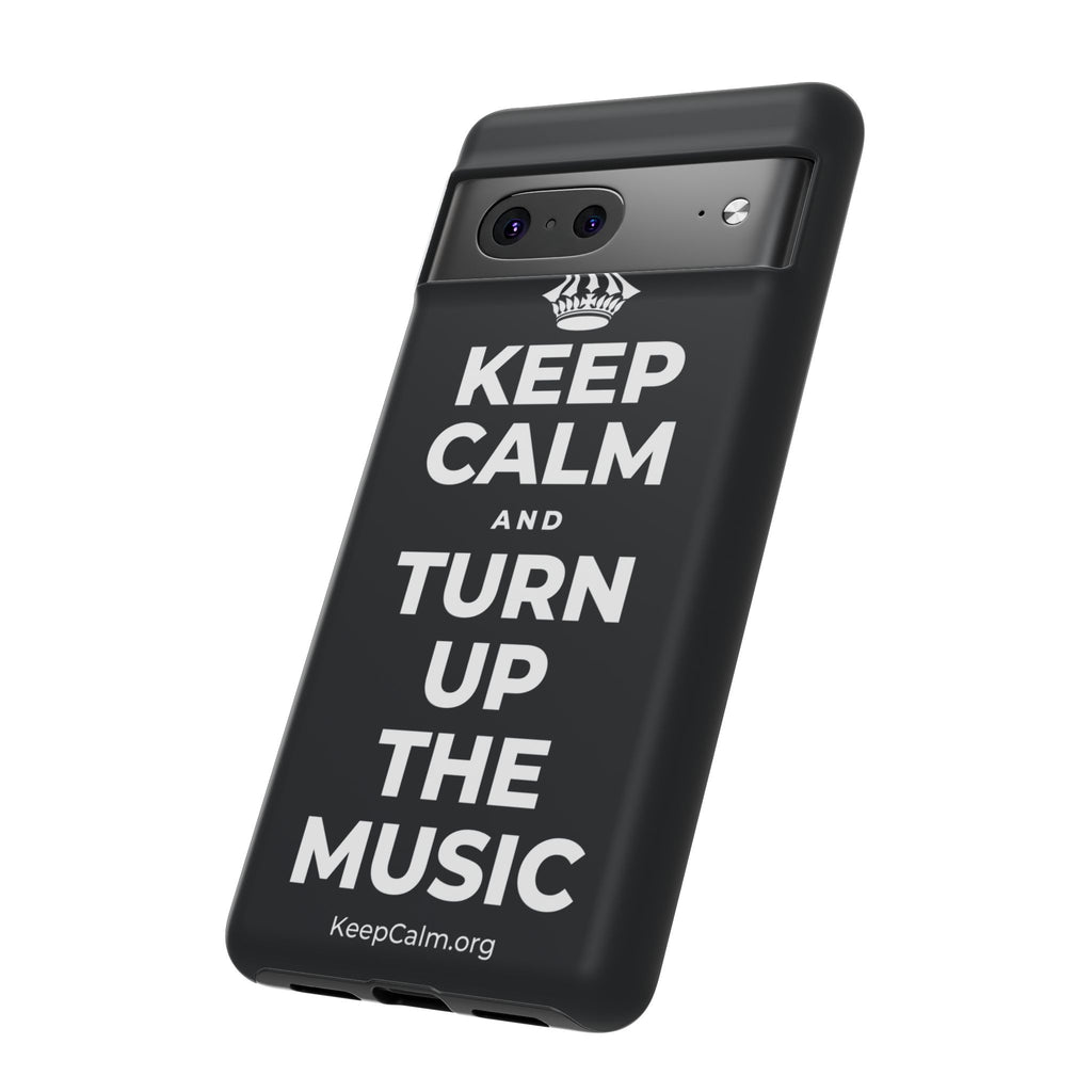 KEEP CALM AND TURN UP THE MUSIC Phone Case (Dark)