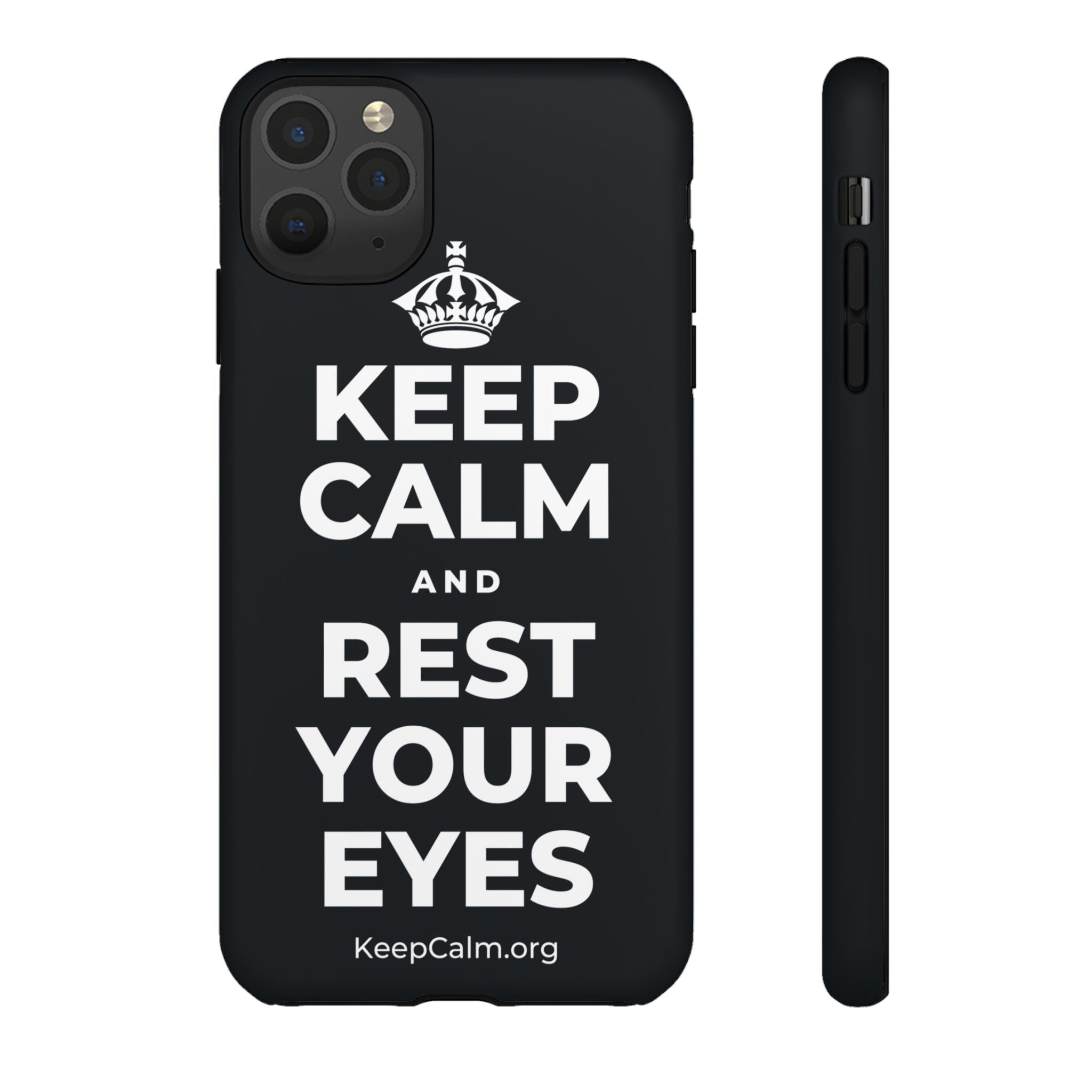 KEEP CALM AND REST YOUR EYES Phone Case (Dark)