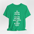 KEEP CALM AT KAYA MONG MATUTO NG KAHIT ANO T-Shirt (Baby Blue–Silver)